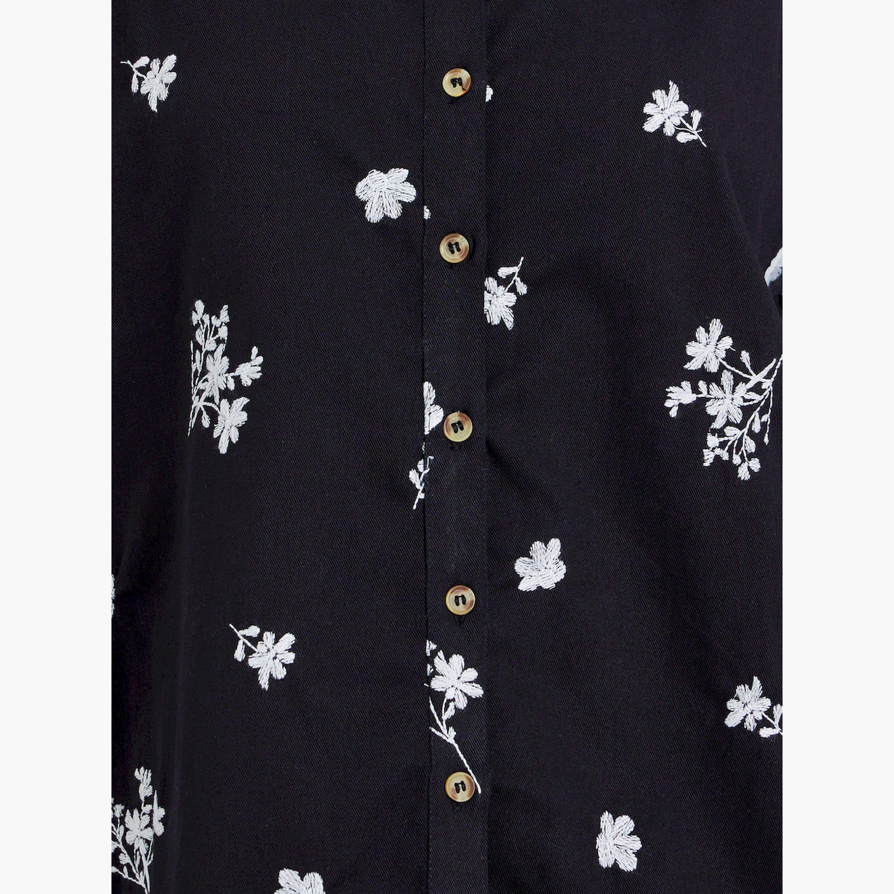Styli Women Black Floral Embroidered Shirt-women-clothing-shirtsandblouses-shirts-image-5