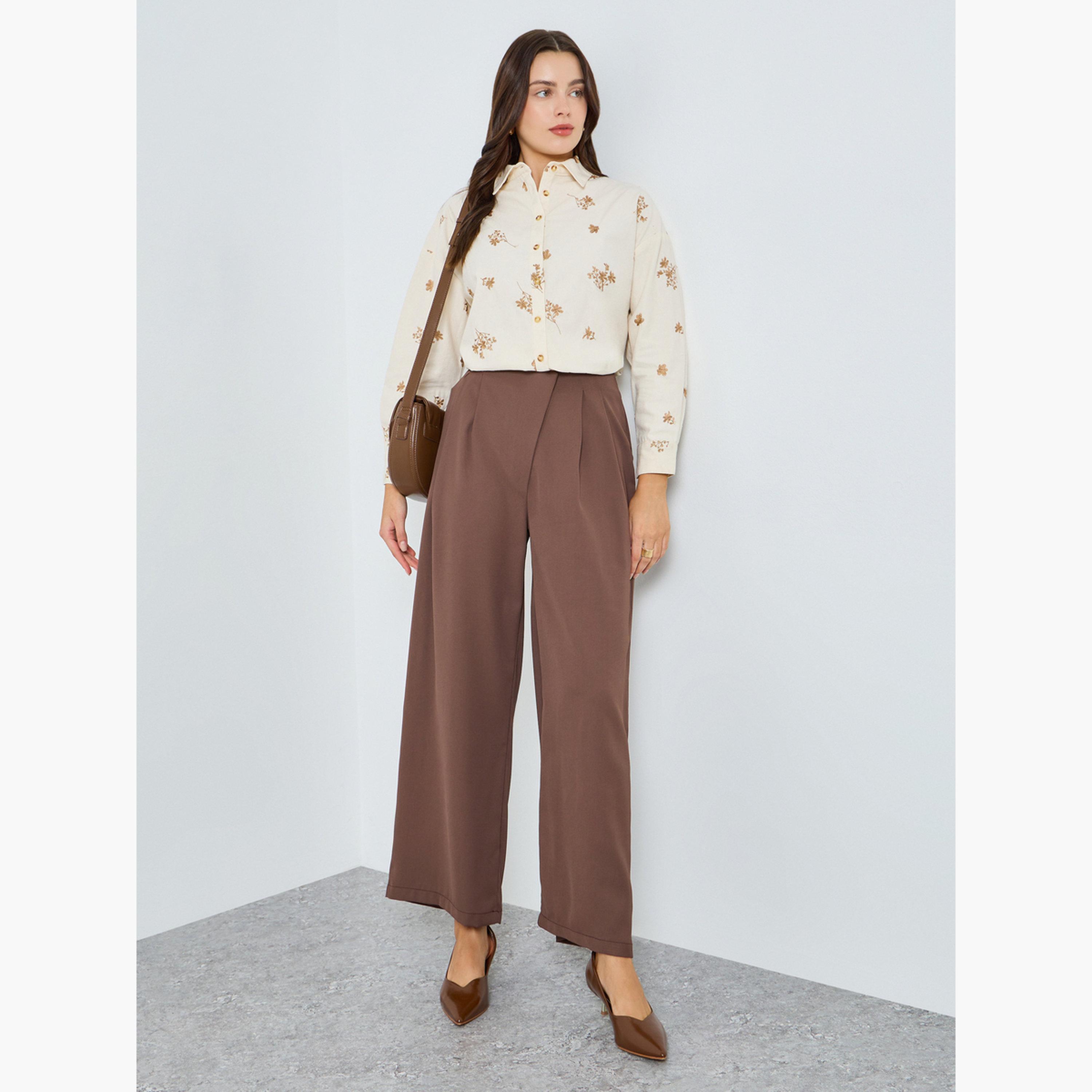 بلوزة كاجوال مُطرّزة بزهور-women-clothing-shirtsandblouses-shirts-image-2