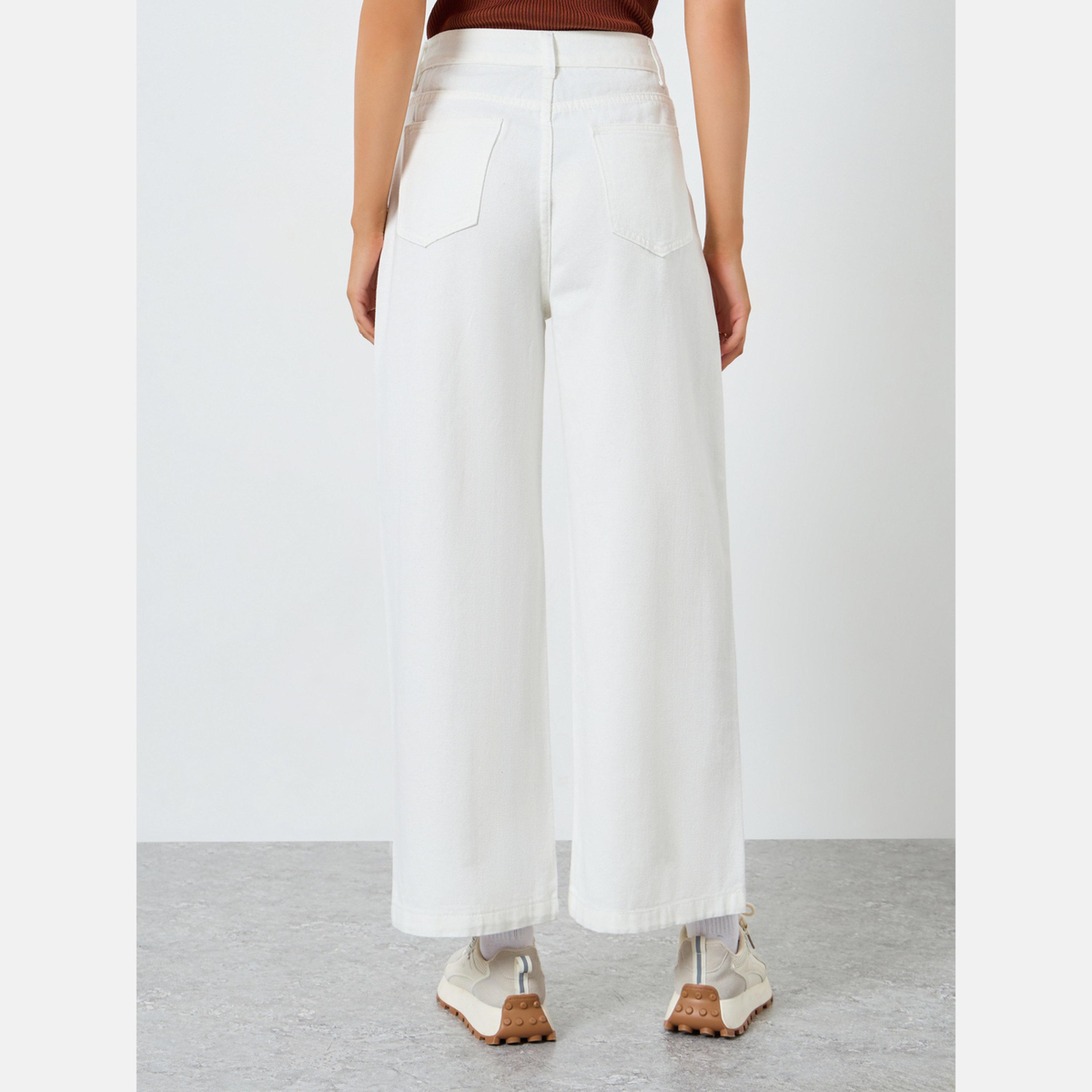 ستايلي - بنطال جينز واسع الساق لون اوف وايت-women-clothing-bottoms-jeans-image-4