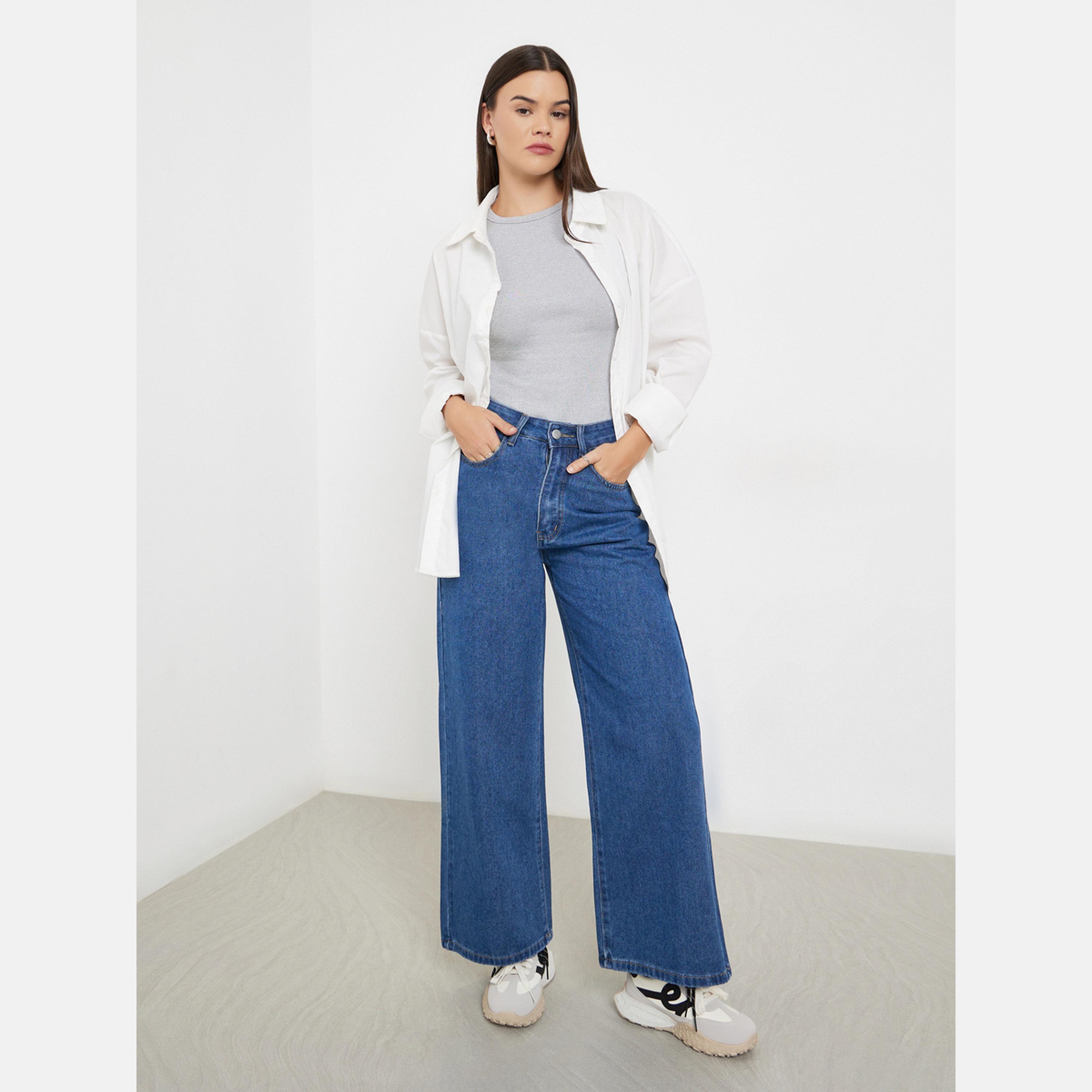 Styli High Rise Wide Leg Washed Jeans-women-clothing-bottoms-jeans-image-2