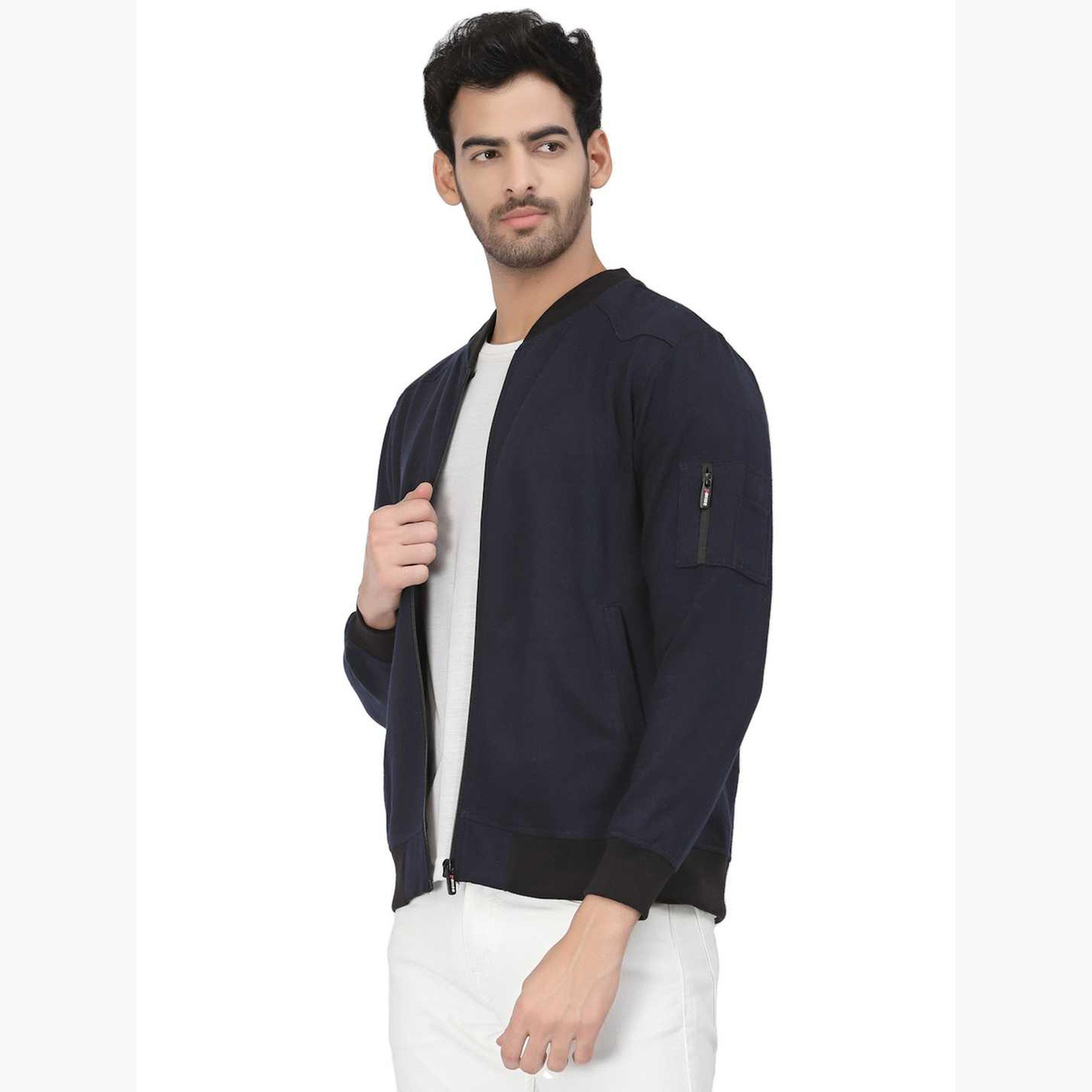 بوز - سويت شيرت رجالي سادة برقبة دائرية وأكمام طويلة وسحاب-men-clothing-jacketsandblazers-jackets-image-3