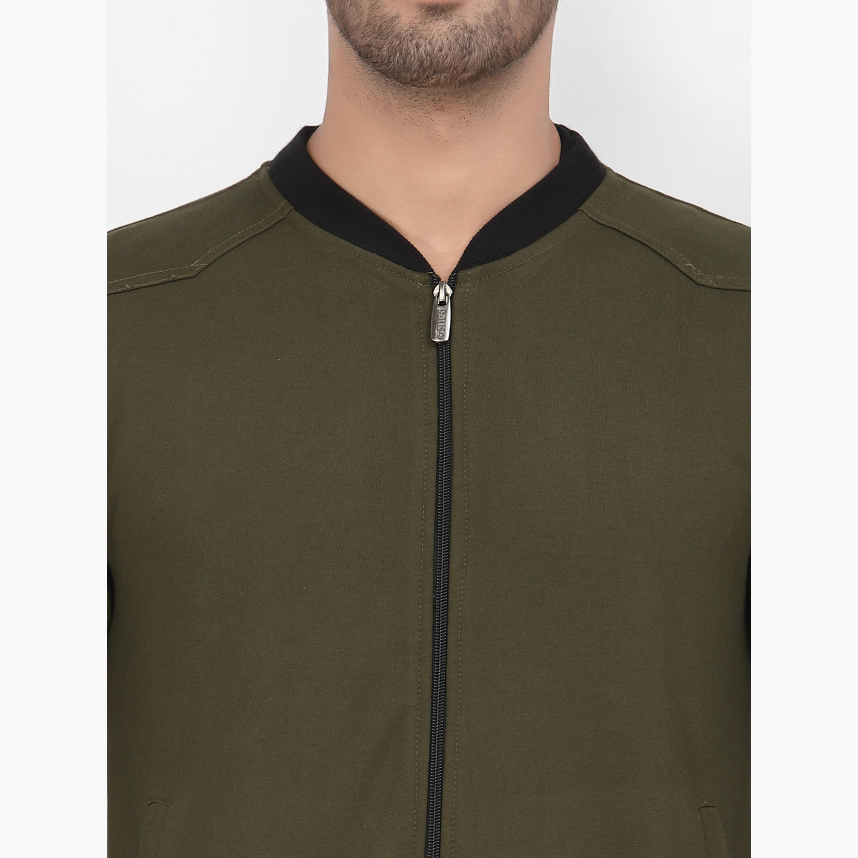 PAUSE Color Block Round Neck Long Sleeves Men's Zip Through Sweatshirt-men-clothing-jacketsandblazers-jackets-image-6