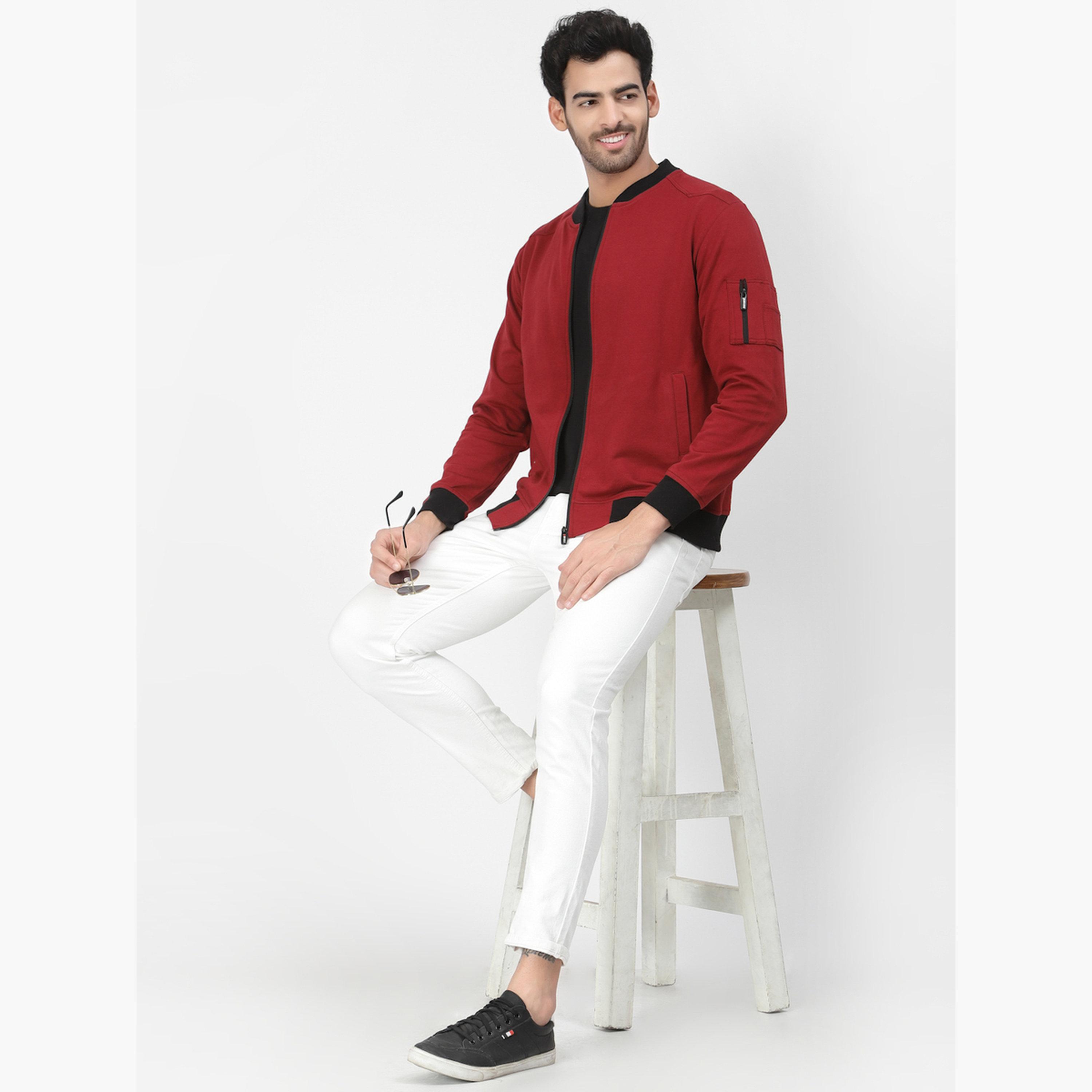 بوز - سويت شيرت رجالي بأكمام طويلة وياقة مستديرة وسحاب متعدد الألوان-men-clothing-jacketsandblazers-jackets-image-2