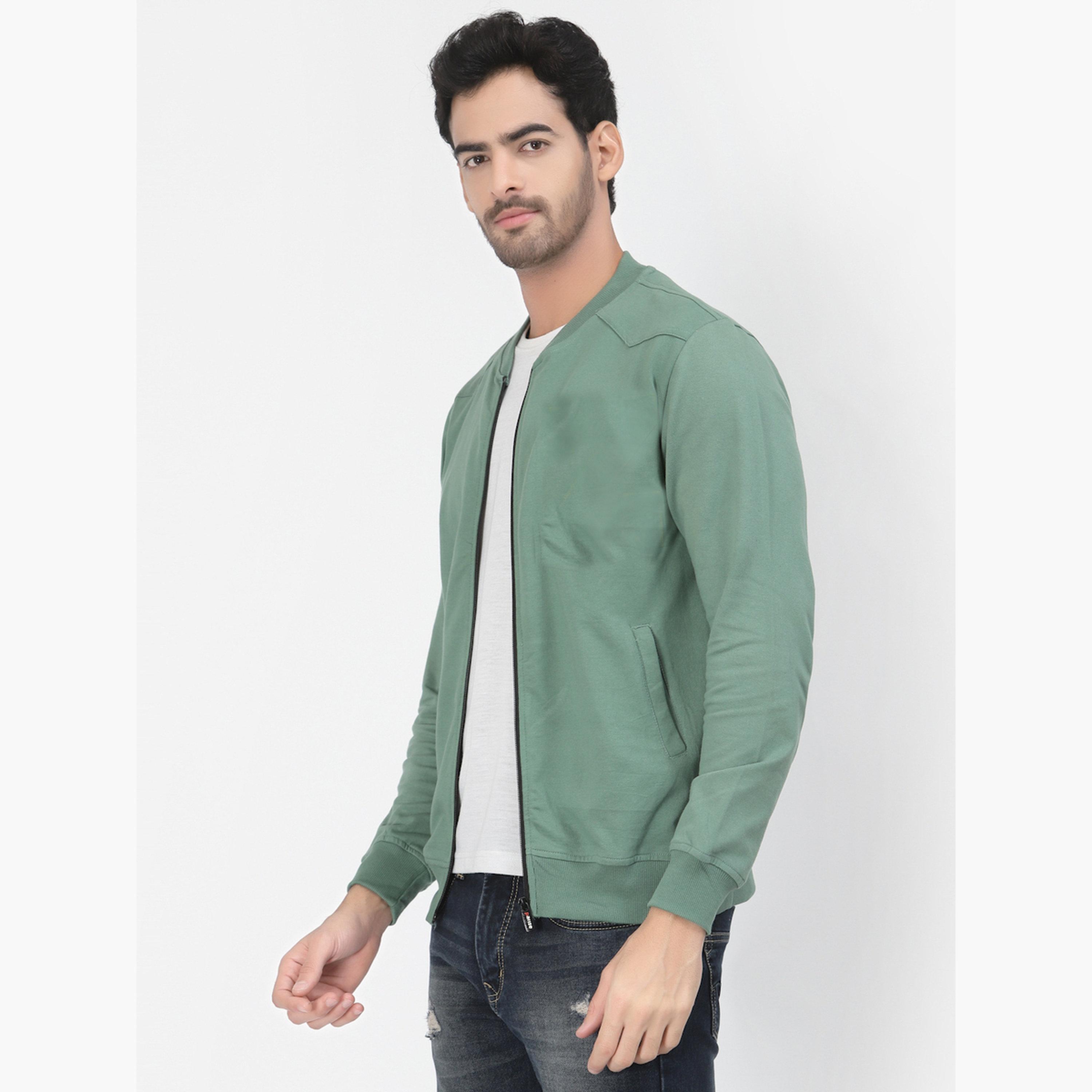بوز - سويت شيرت رجالي سادة برقبة دائرية وأكمام طويلة وسحاب-men-clothing-jacketsandblazers-jackets-image-4