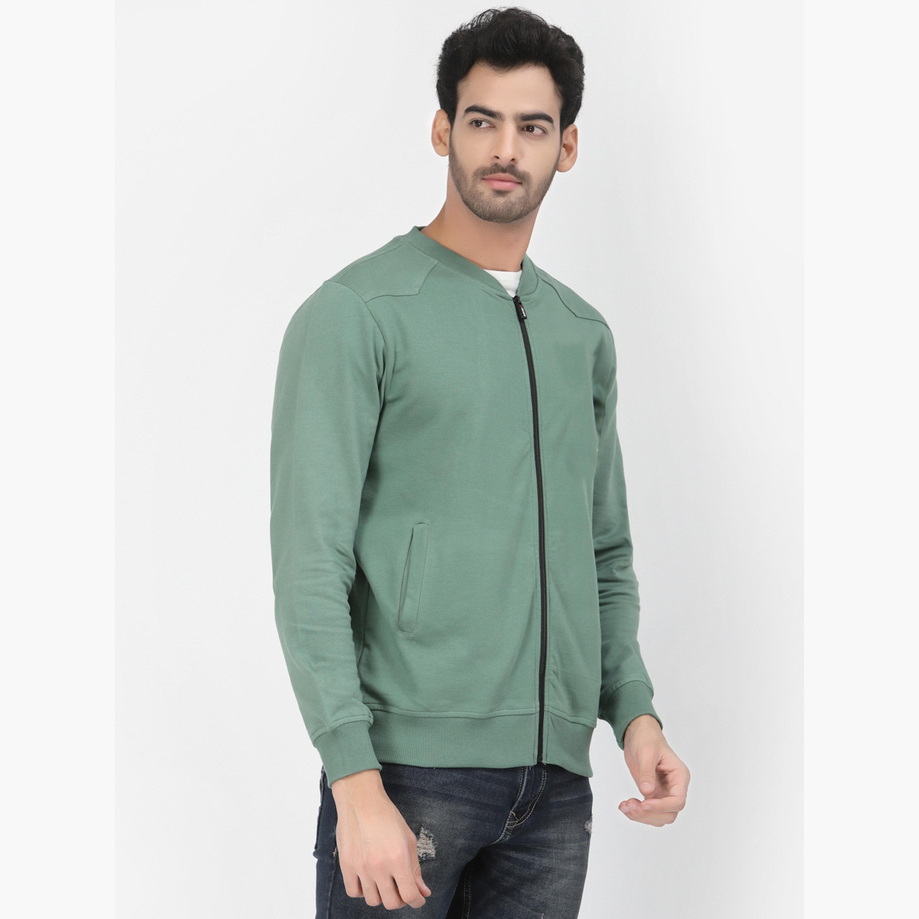 بوز - سويت شيرت رجالي سادة برقبة دائرية وأكمام طويلة وسحاب-men-clothing-jacketsandblazers-jackets-image-5