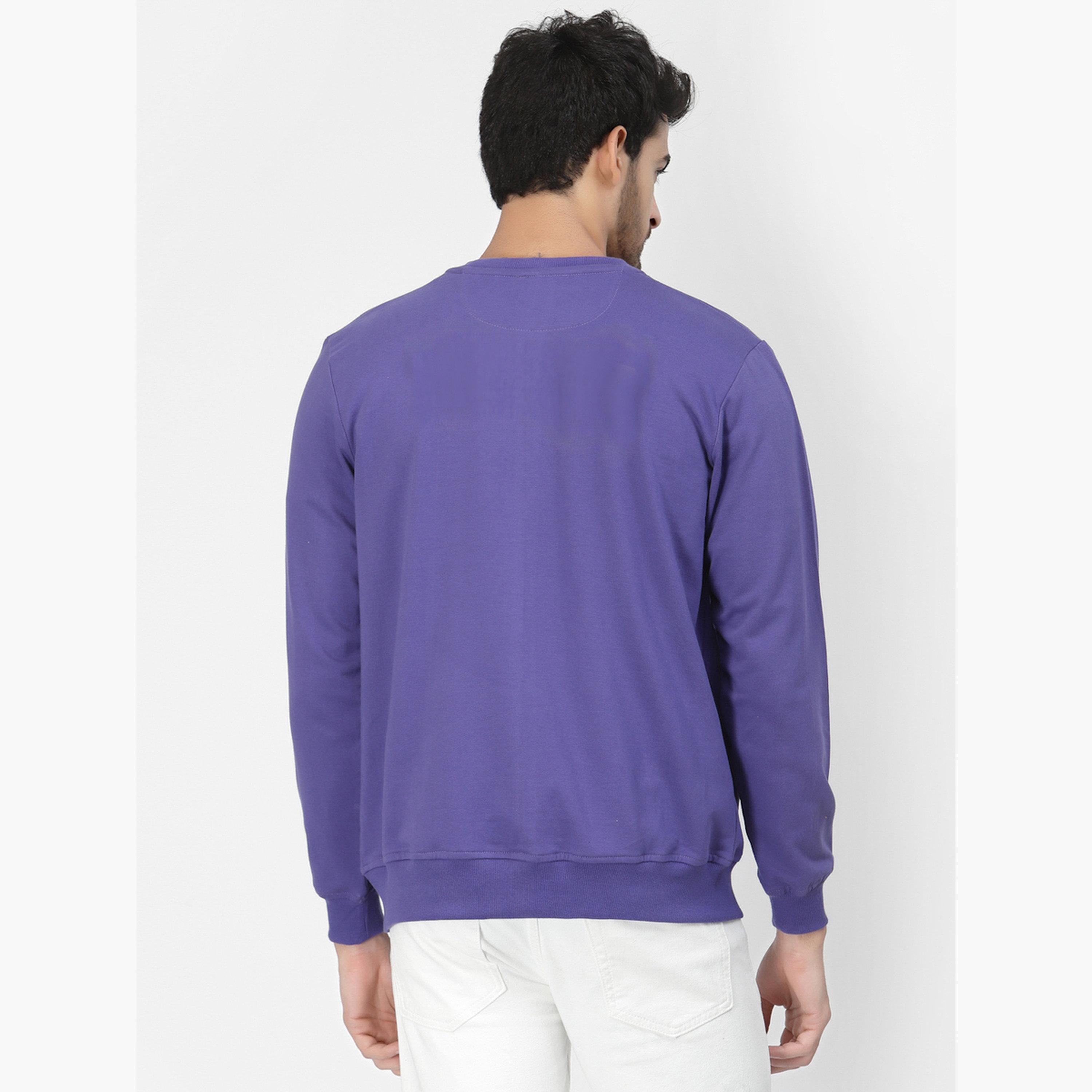 PAUSE Solid Round Neck Long Sleeves Men's Zip Through Sweatshirt-men-clothing-jacketsandblazers-jackets-image-3