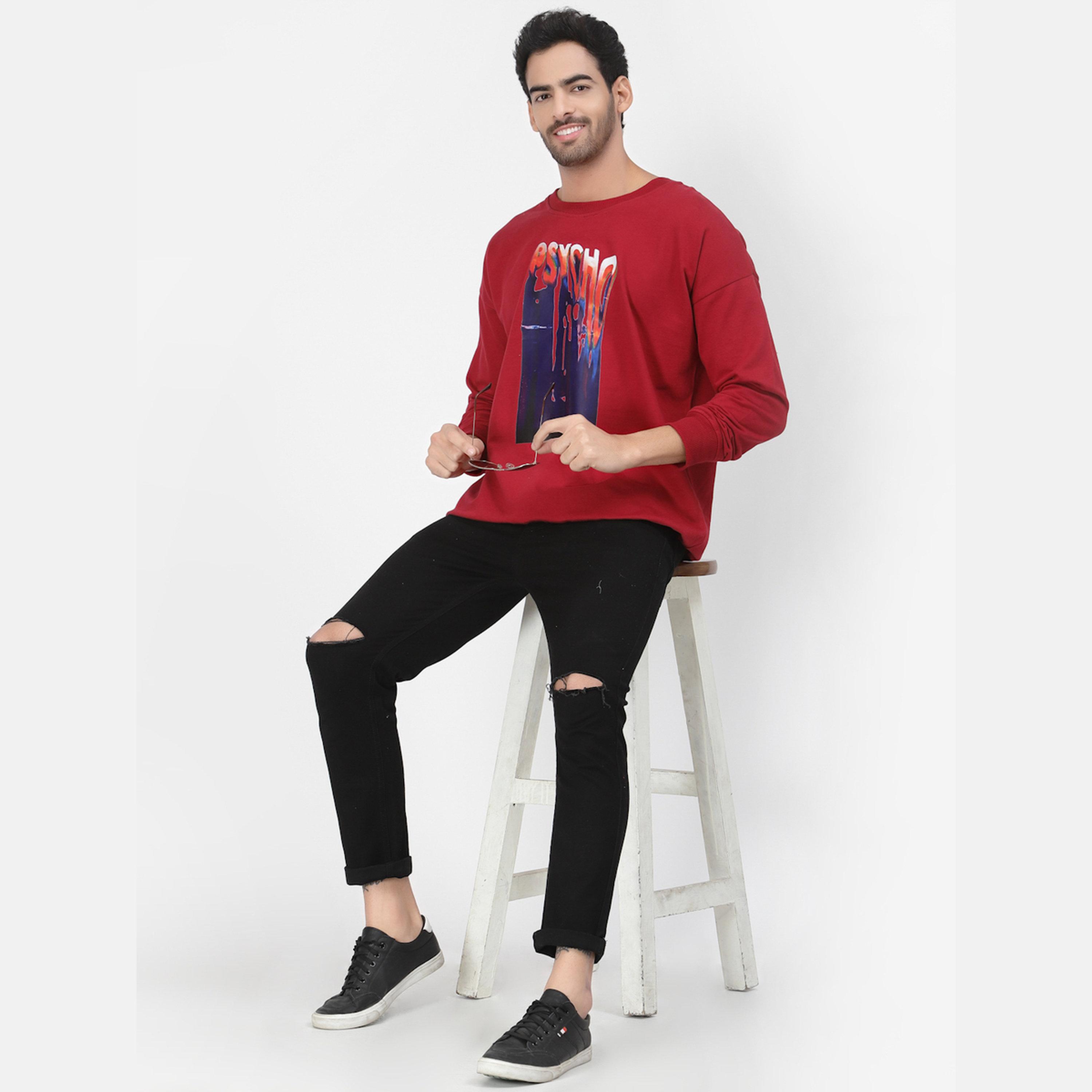 بوز - سويت شيرت رجالي بأكمام طويلة رقبة دائرية وطبعة غرافيكية-men-winterwear-hoodiesandsweatshirts-image-2