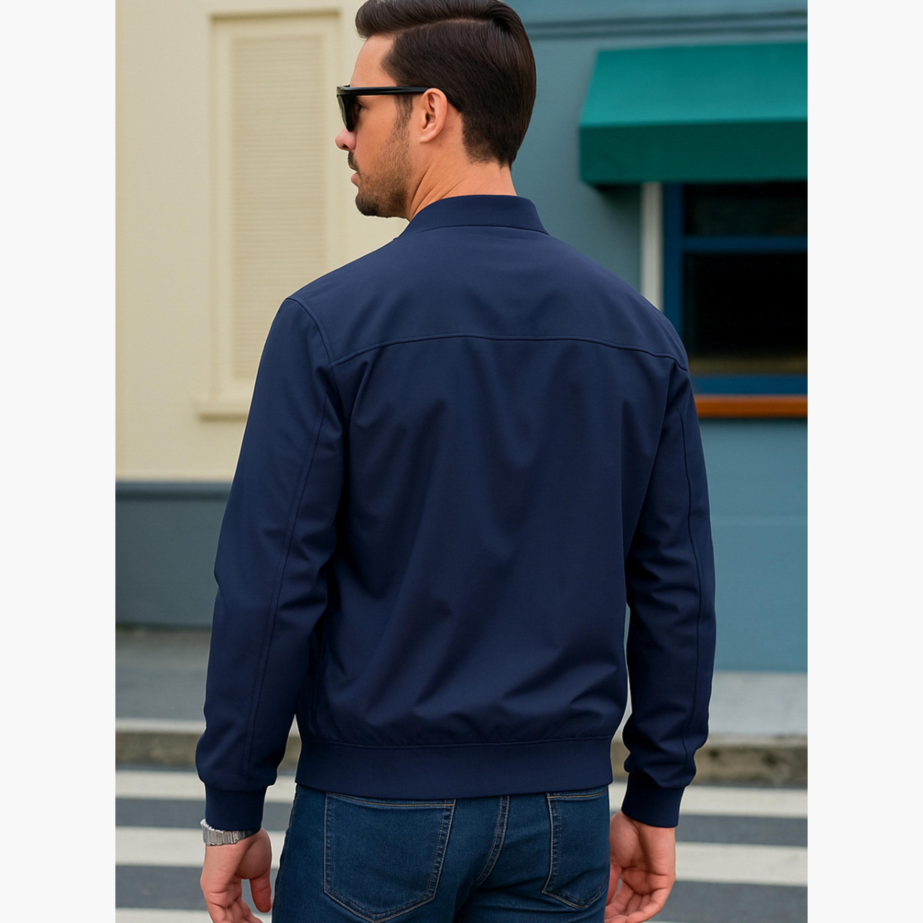 بوز - سويت شيرت رجالي سادة برقبة دائرية وأكمام طويلة وسحاب-men-clothing-jacketsandblazers-jackets-image-4