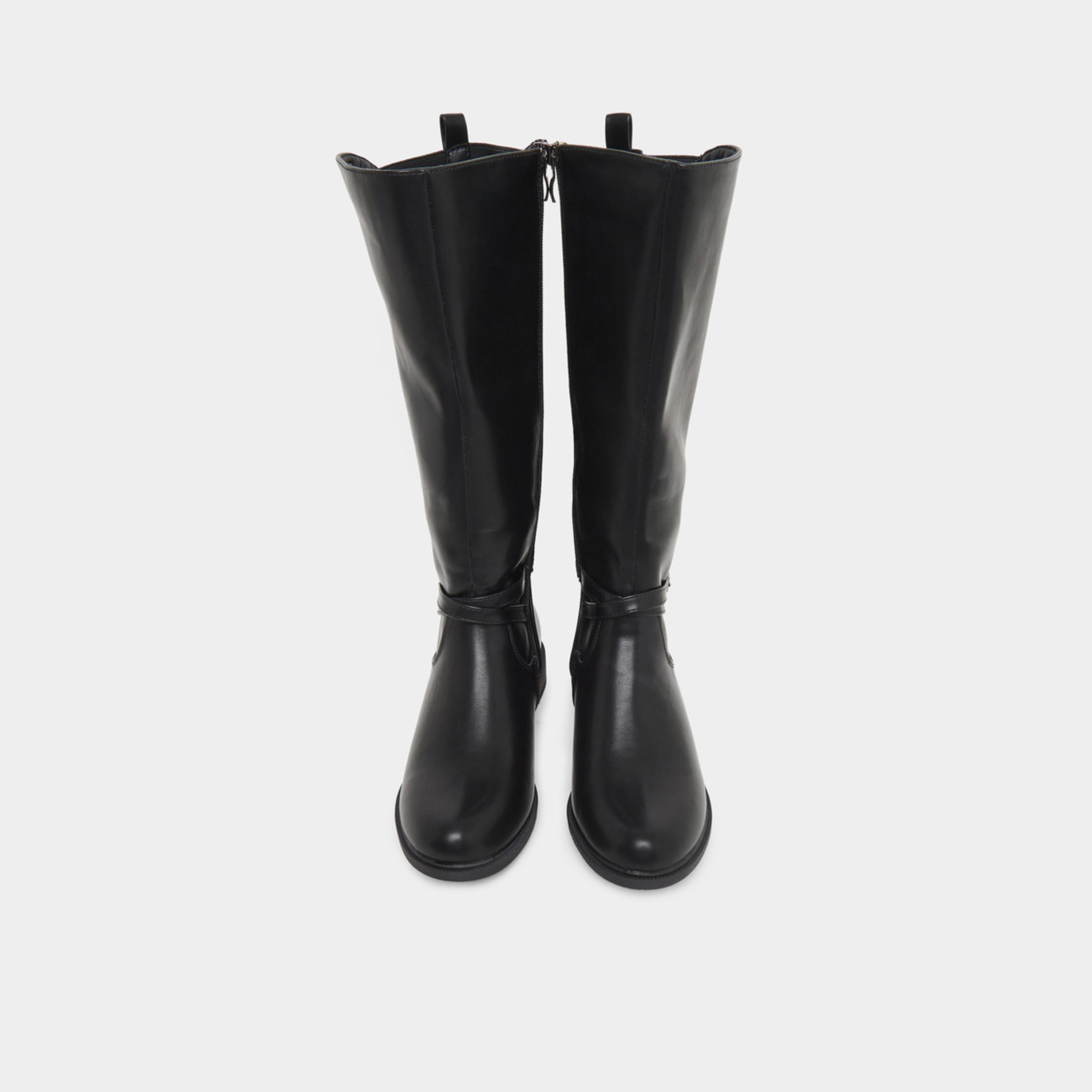 Styli Womens Black Knee-High Boots-women-shoes-boots-image-3