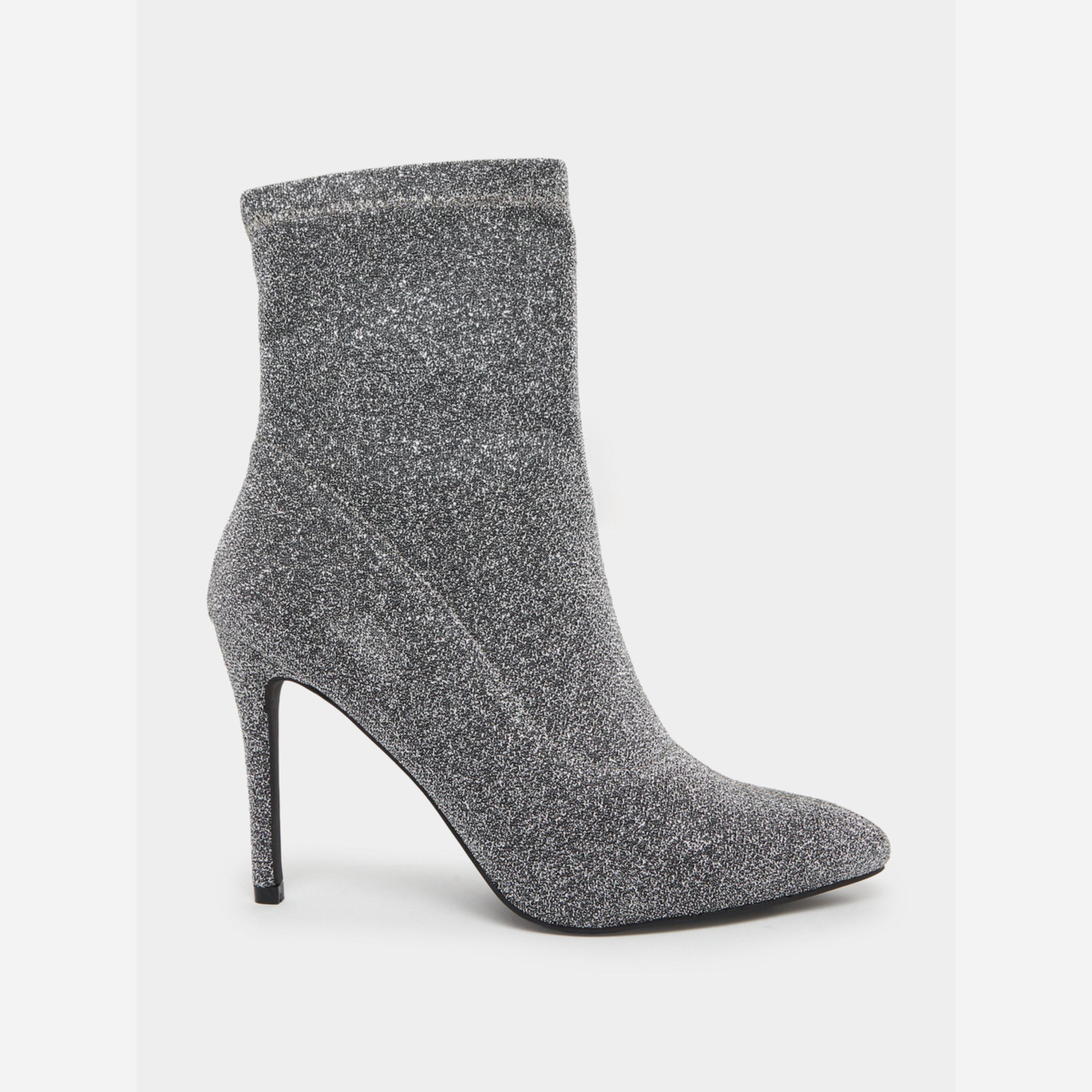 ستايلي - أحذية للنساء فضية لامعة للكاحل-women-shoes-boots-image-3