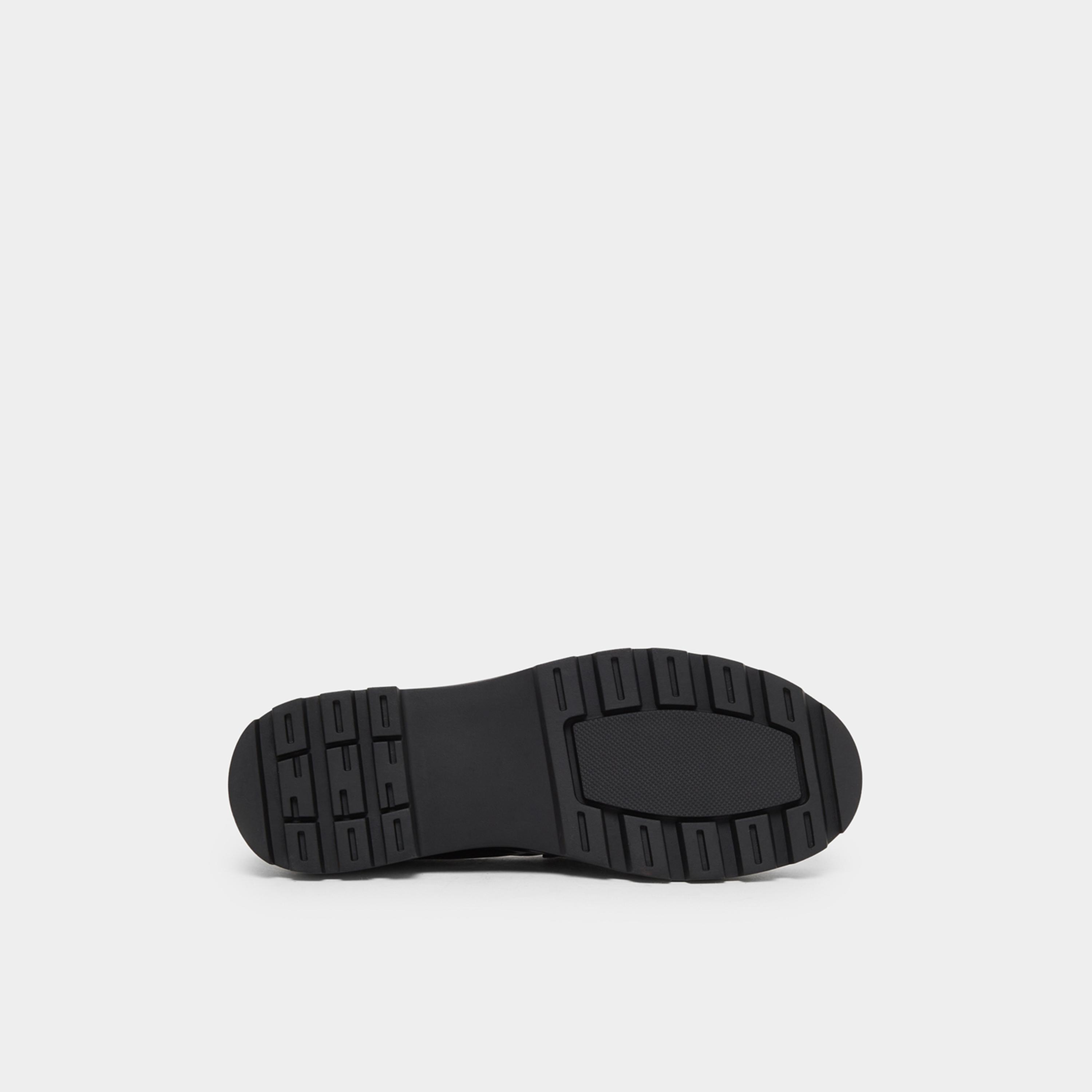 ستايلي - حذاء رياضي نسائي من الجلد الأسود اللامع-women-shoes-flats-loafers-image-6