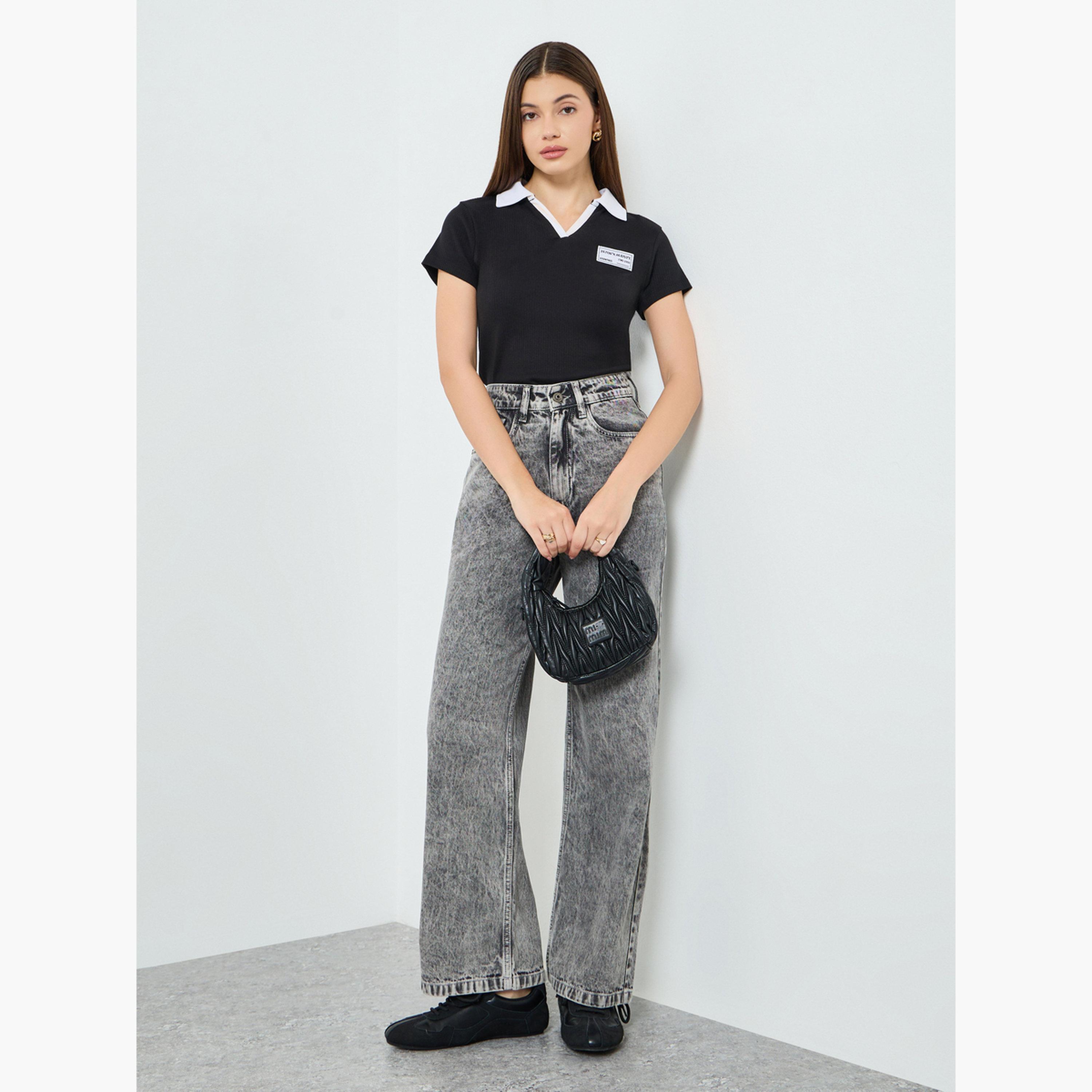 جينز بخصر عالي وأرجل واسعة-women-clothing-bottoms-jeans-image-2