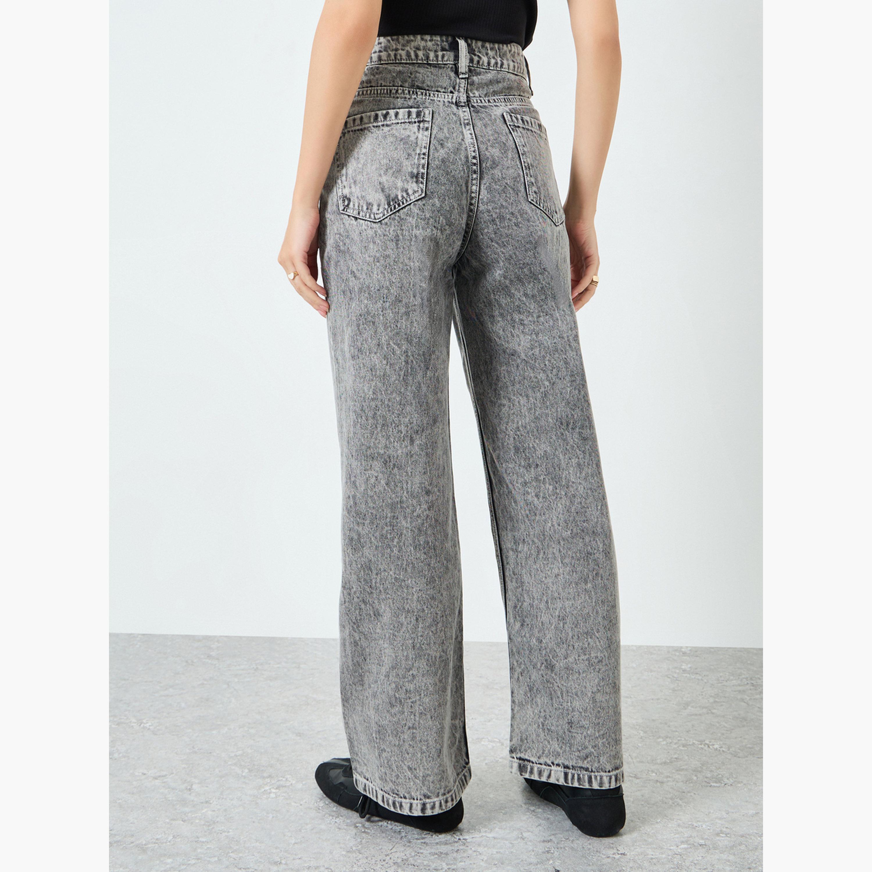 جينز بخصر عالي وأرجل واسعة-women-clothing-bottoms-jeans-image-4