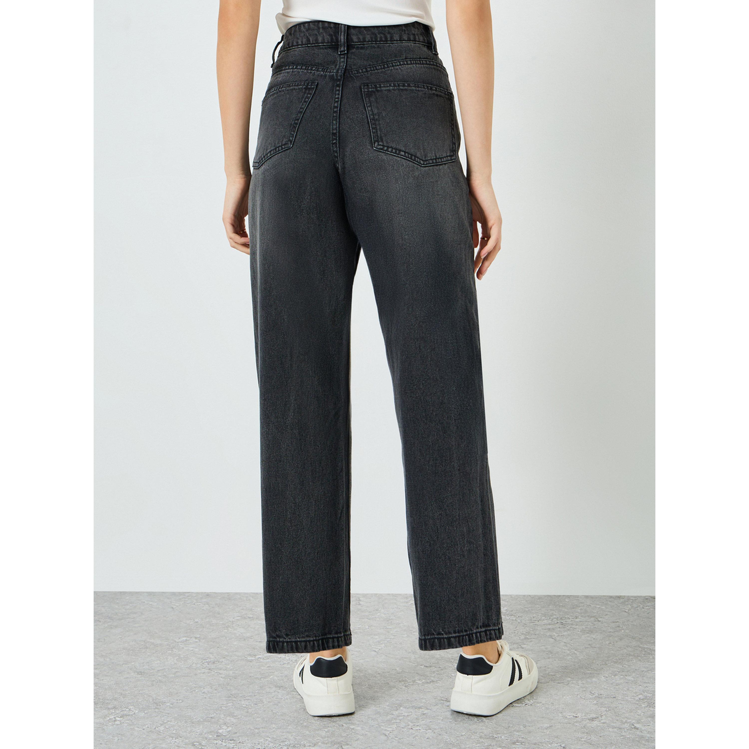 جينز بقصة مريحة وخصر عالي للنساء-women-clothing-bottoms-jeans-image-4