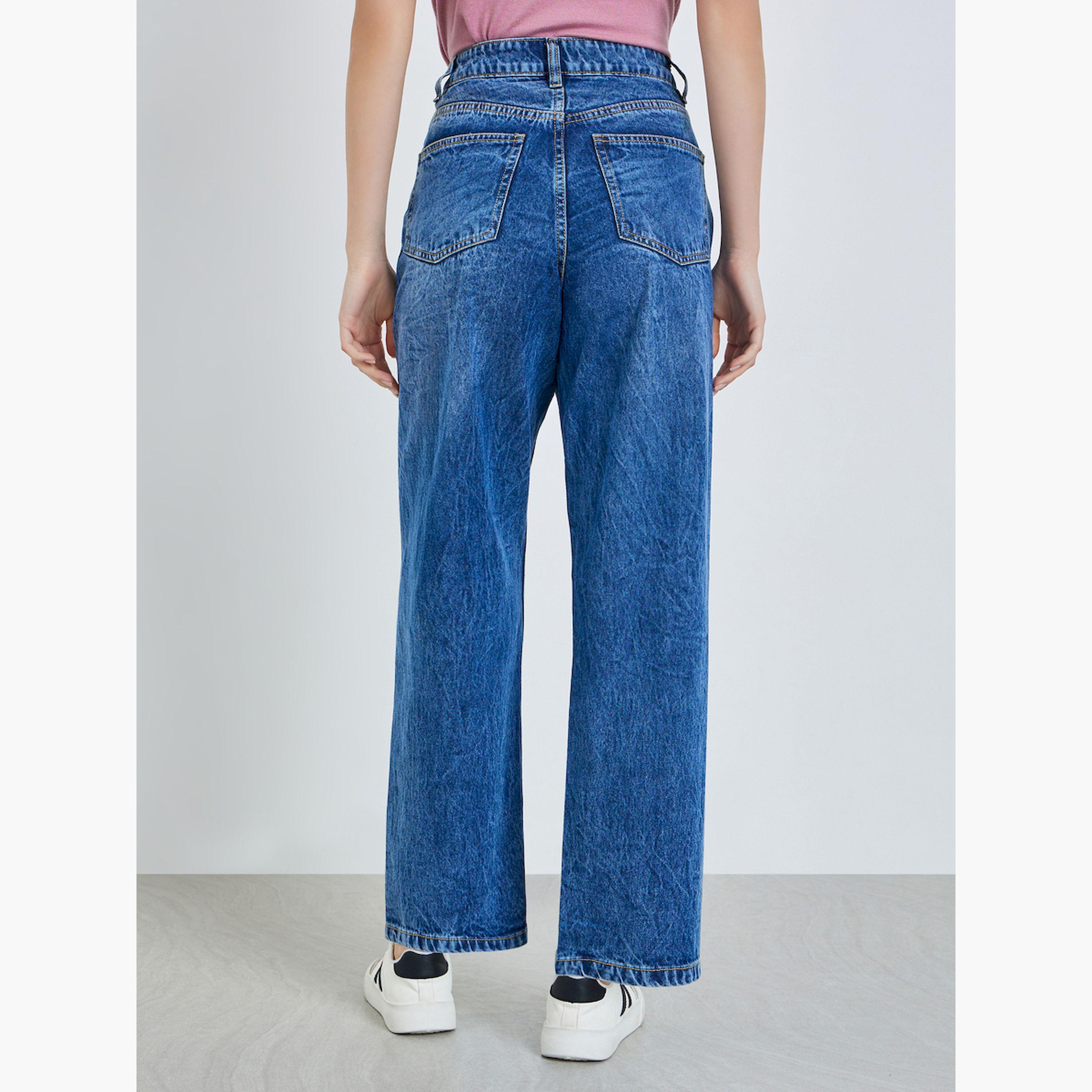 جينز باهت قصة بارل بخصر مرتفع-women-clothing-bottoms-jeans-image-4