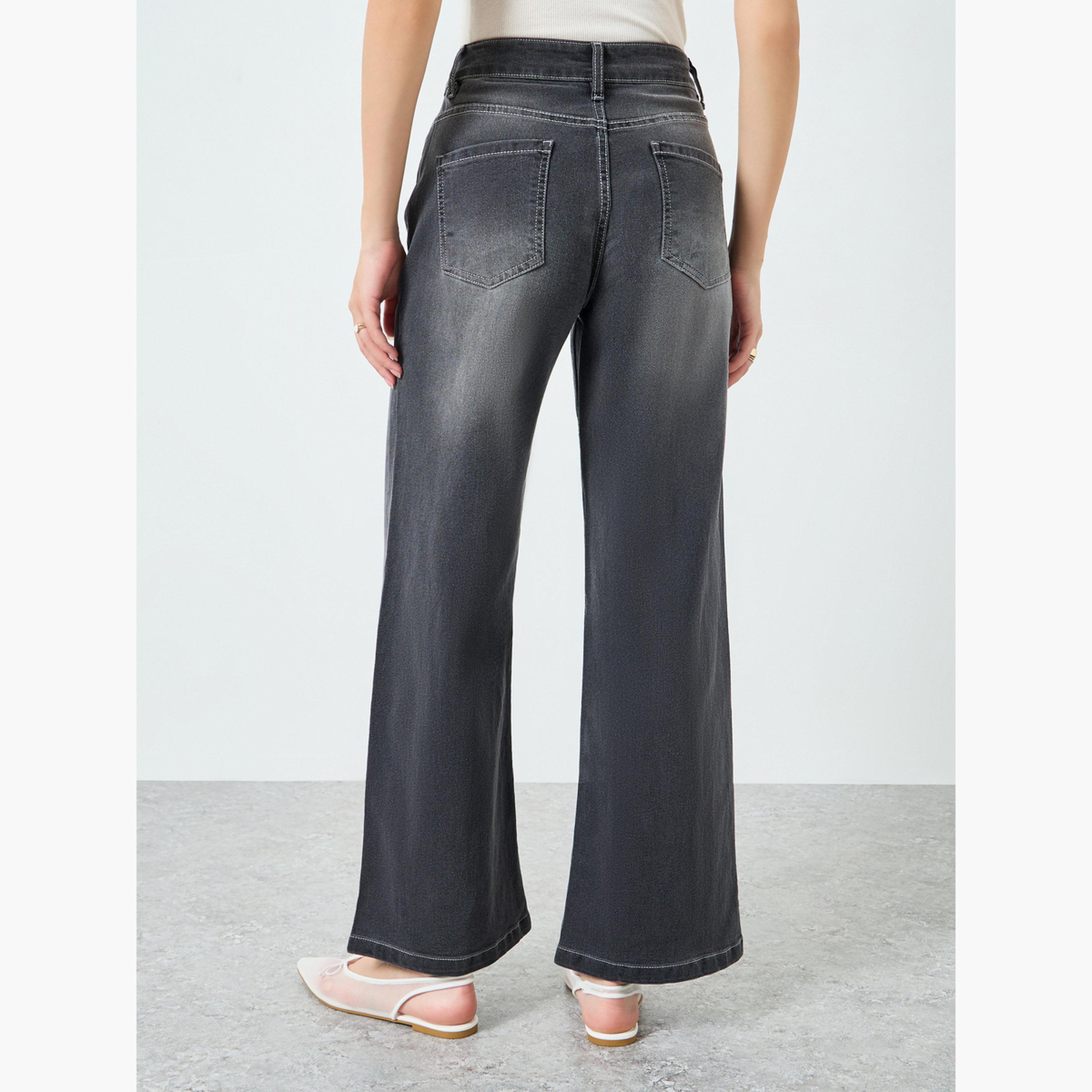 بنطال جينز باهتبأرجل واسعة رمادي-women-clothing-bottoms-jeans-image-3