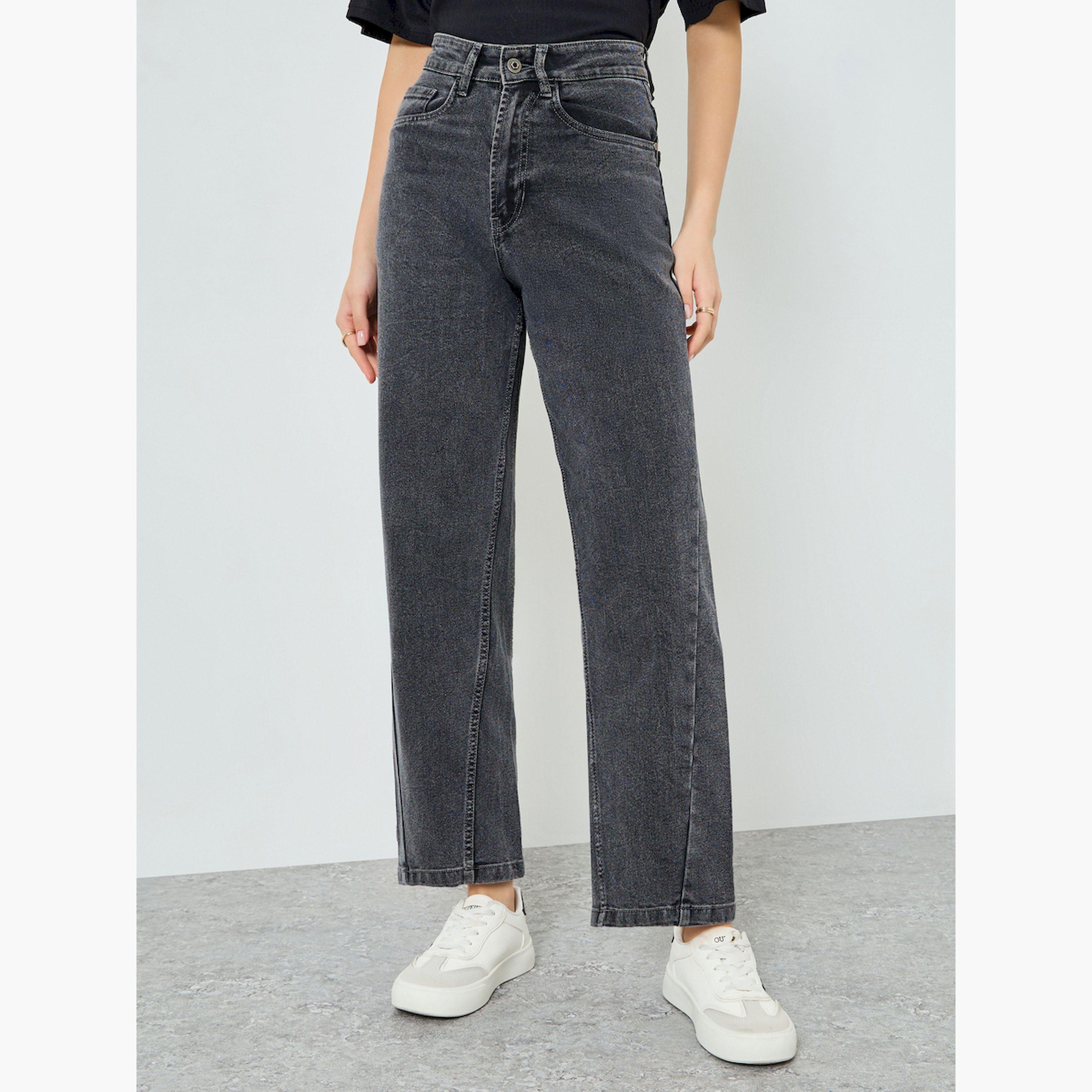 جينز قصة بارل بخصر مرتفع-women-clothing-bottoms-jeans-image-1