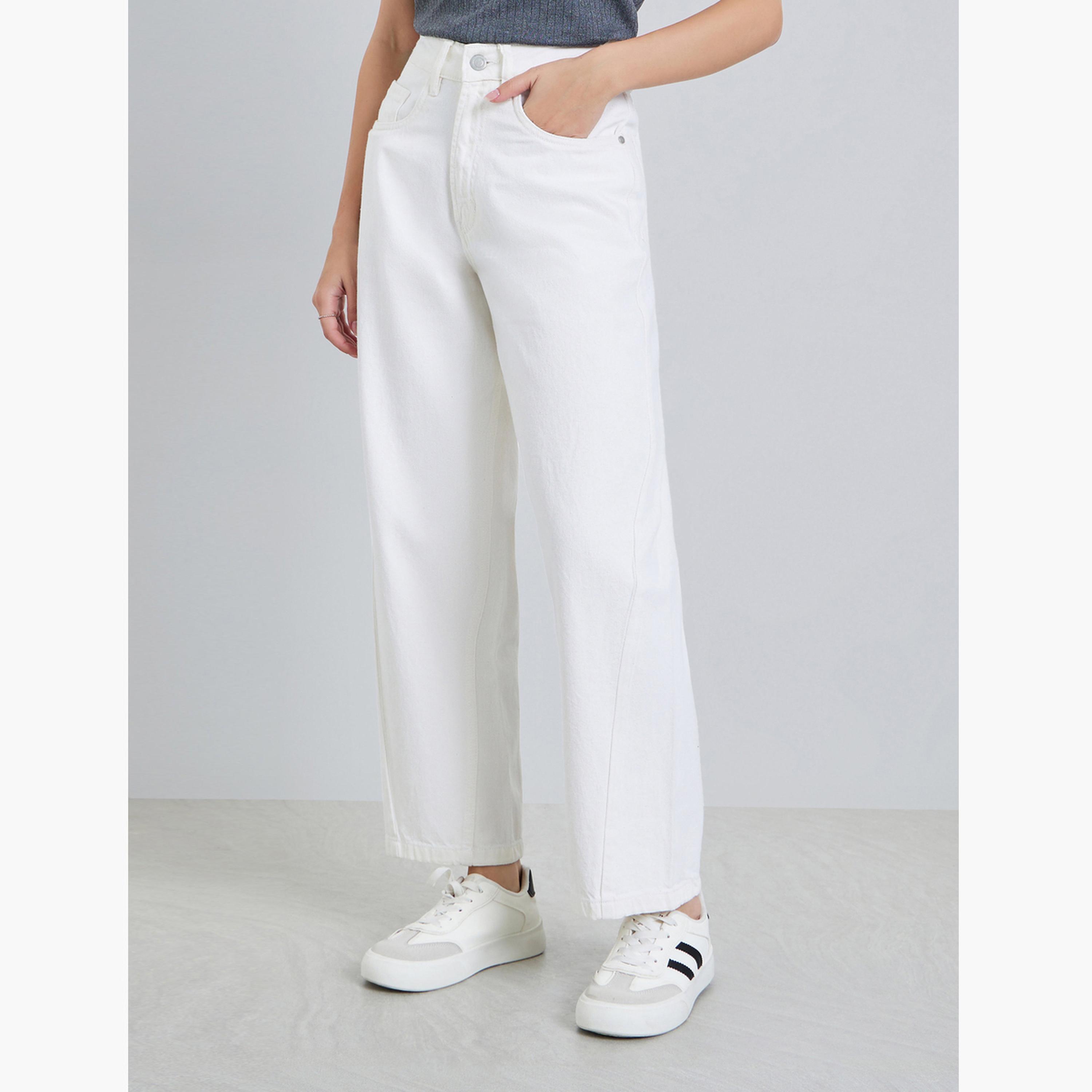 جينز بخصر عالي بقصة مريحة-women-clothing-bottoms-jeans-image-1