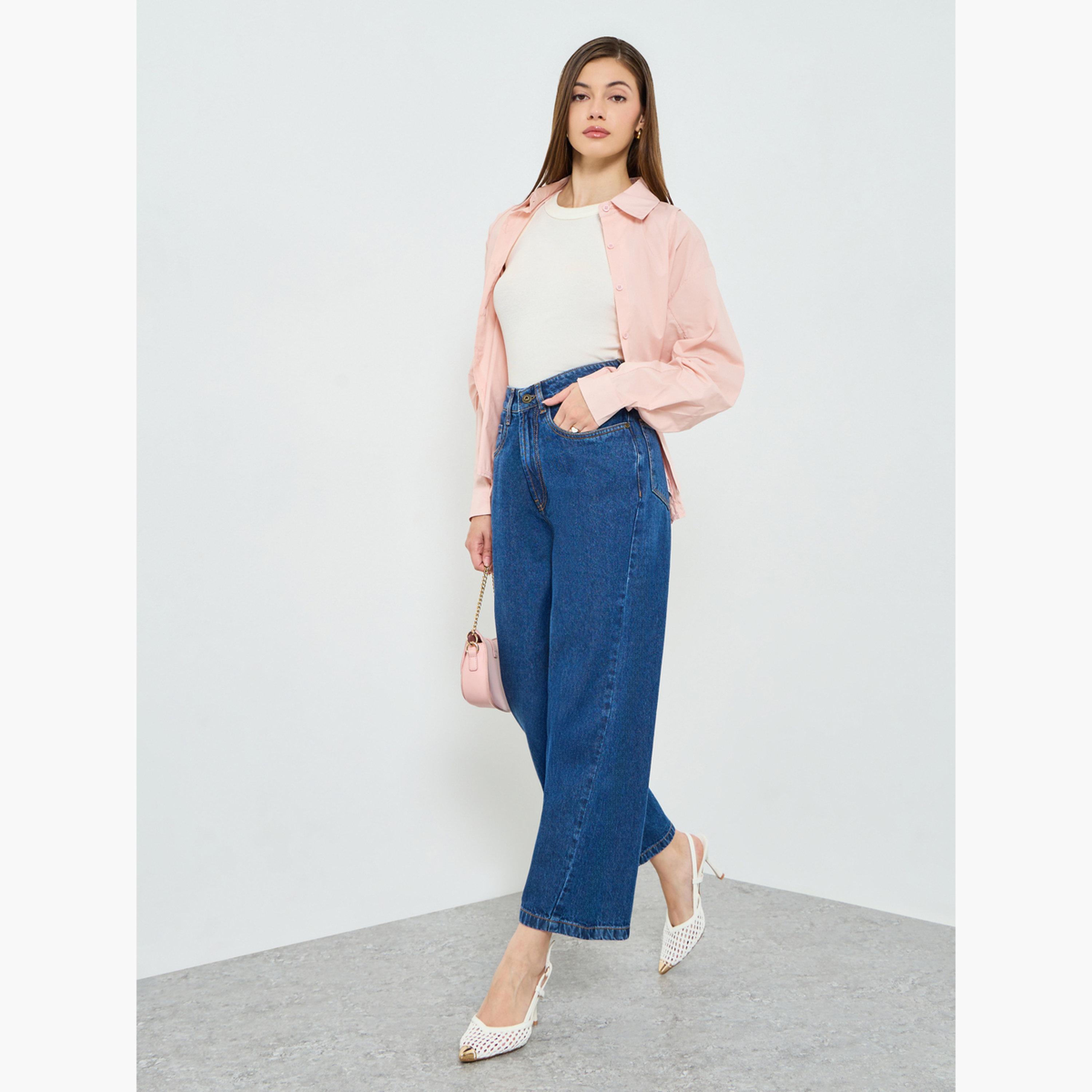 جينز مريح بخصر عالي-women-clothing-bottoms-jeans-image-2