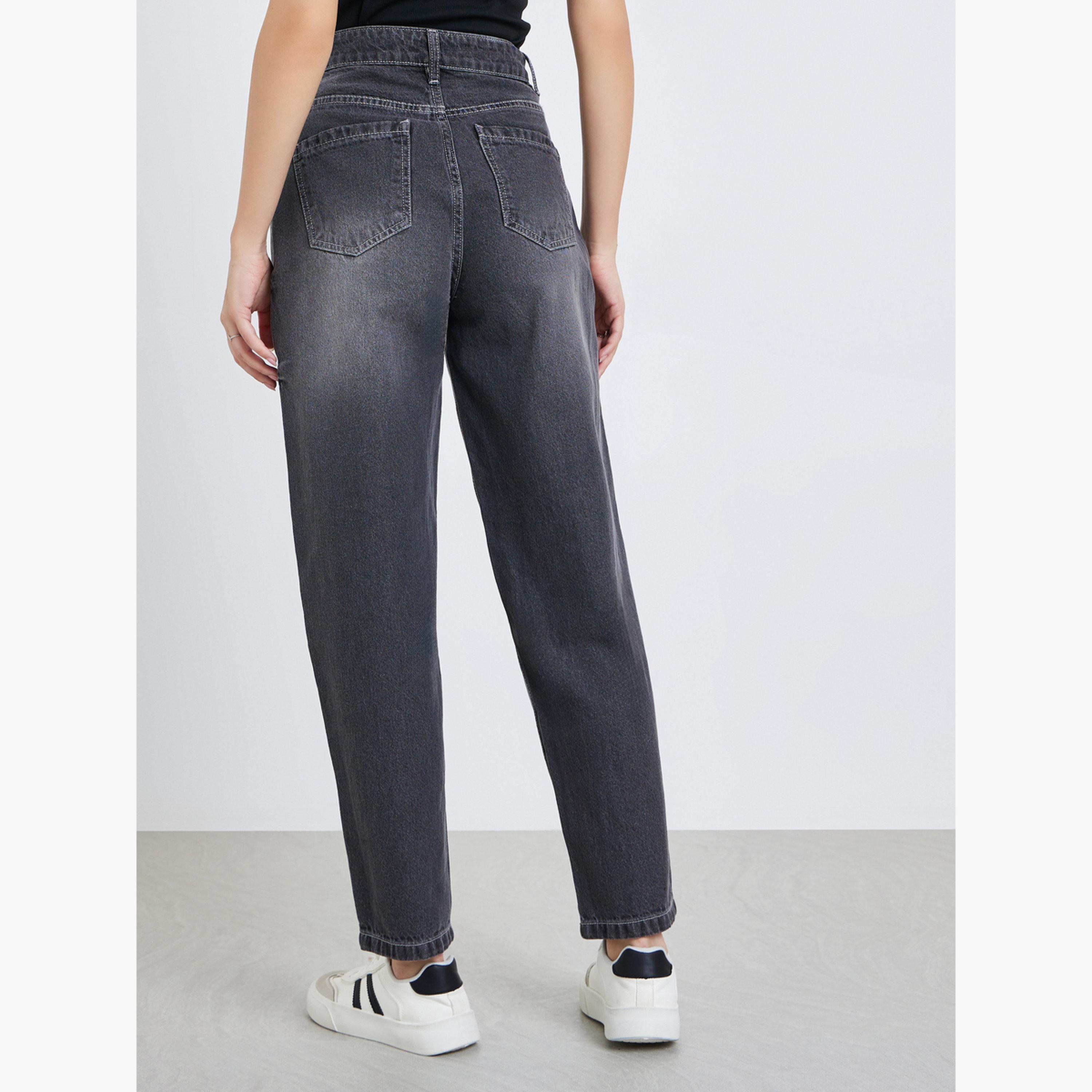 Styli Women Charcoal High Rise Baggy Jeans-women-clothing-bottoms-jeans-image-4