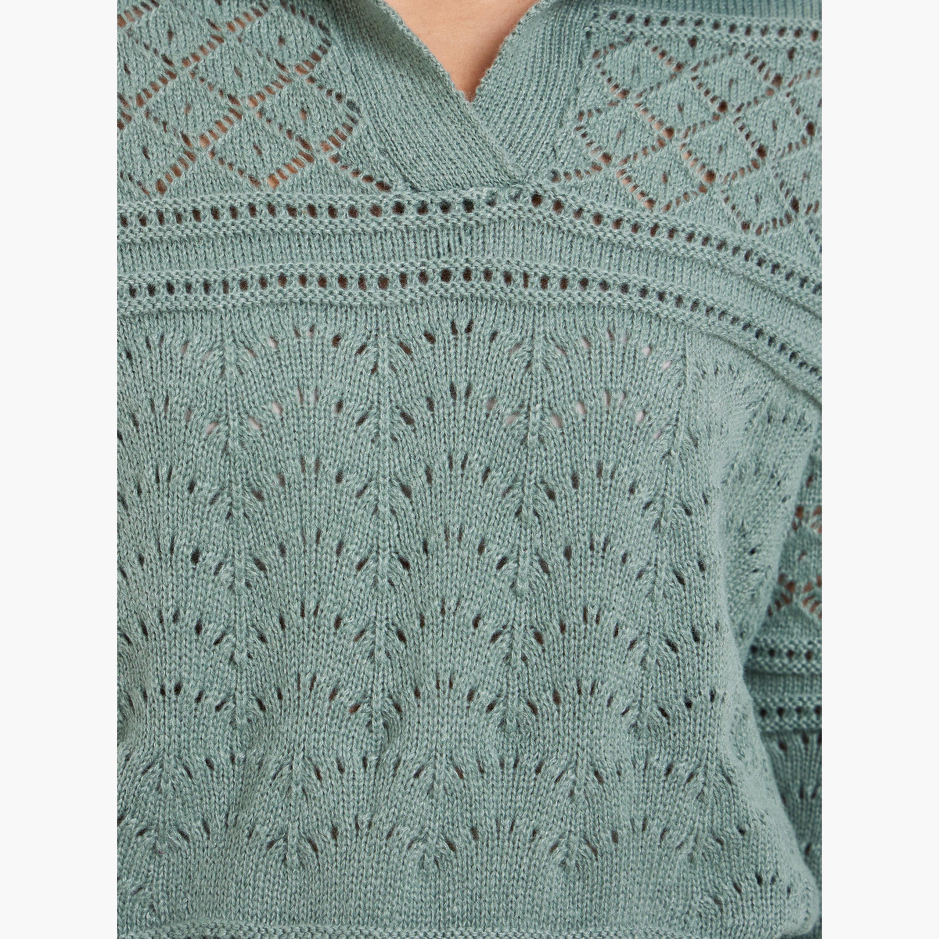 Styli Green Knit Long Sleeve Top-women-clothing-shirtsandblouses-blouses-image-4