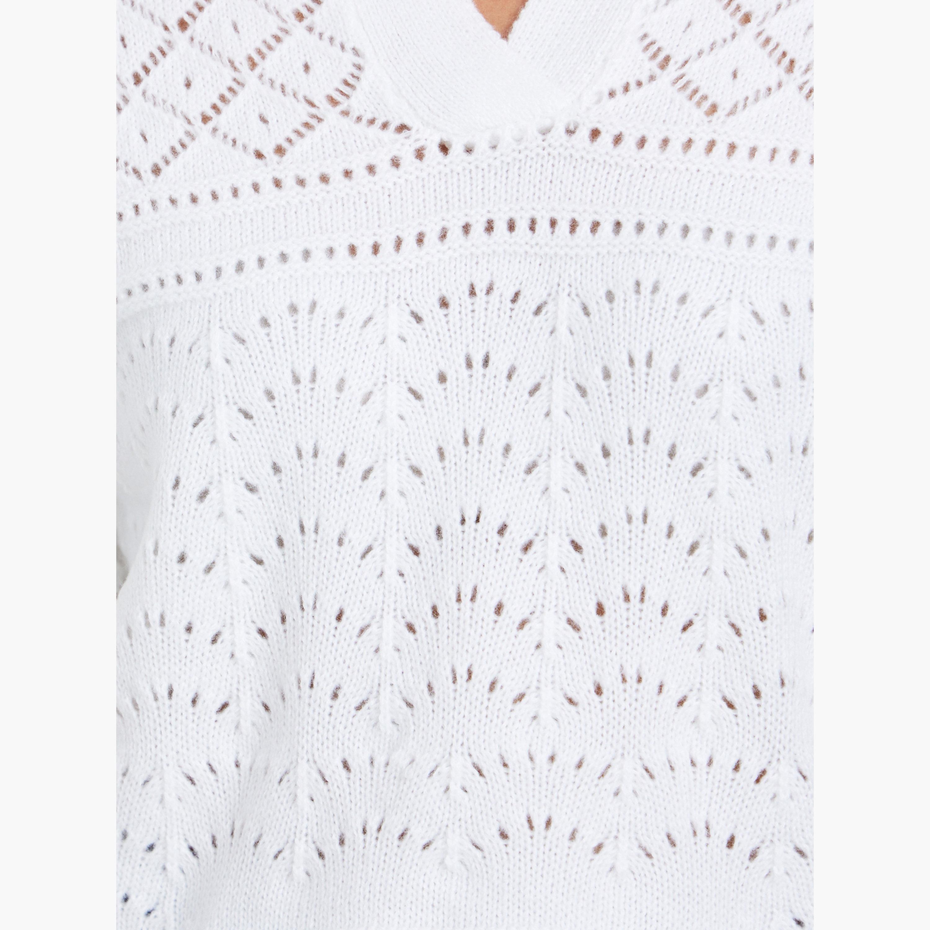 ستايلي - بلوزة بيضاء محبوكة بأكمام طويلة-women-clothing-shirtsandblouses-blouses-image-5