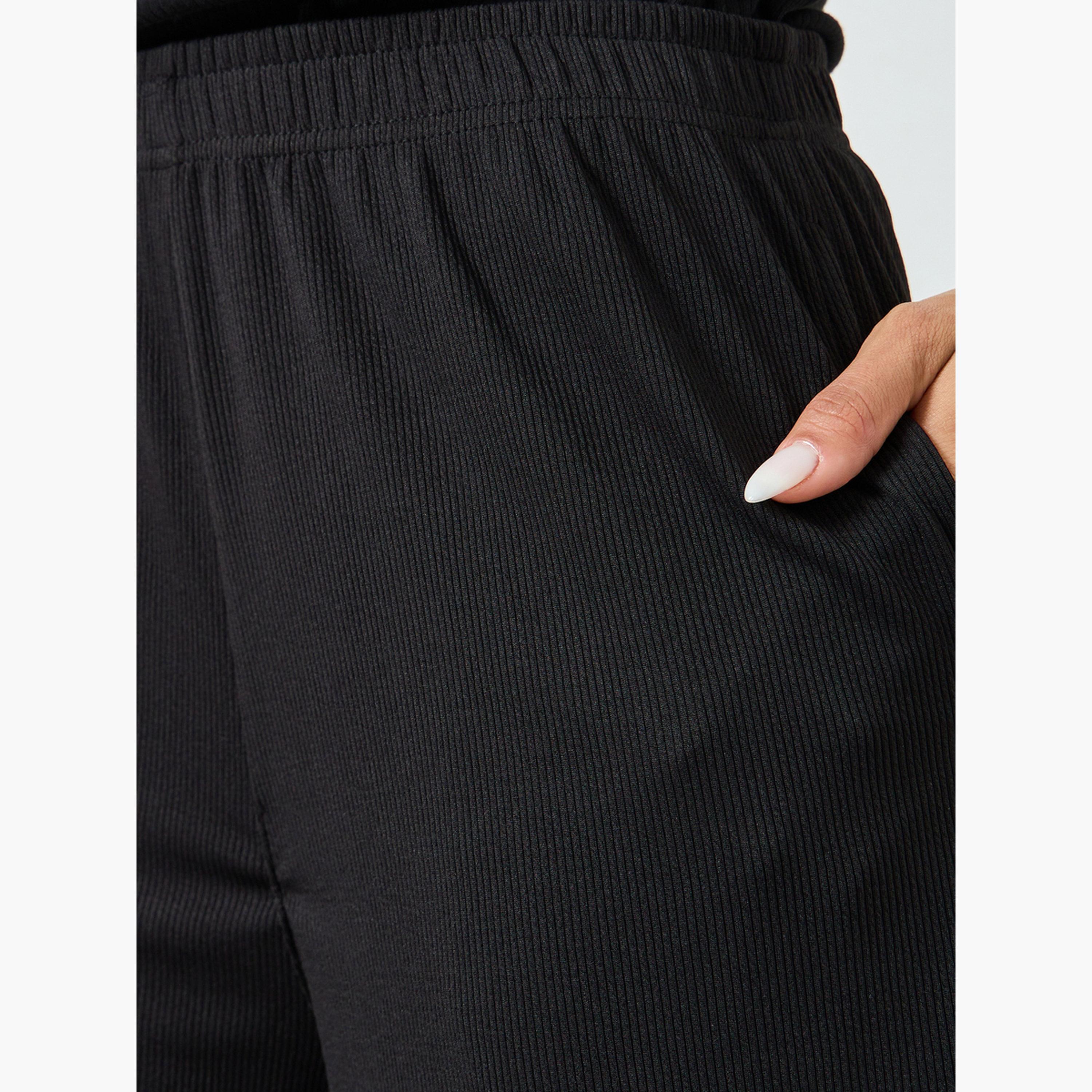 بنطال جوغر بقصة مريحة وخصر مطاطي-women-clothing-bottoms-joggers-image-4