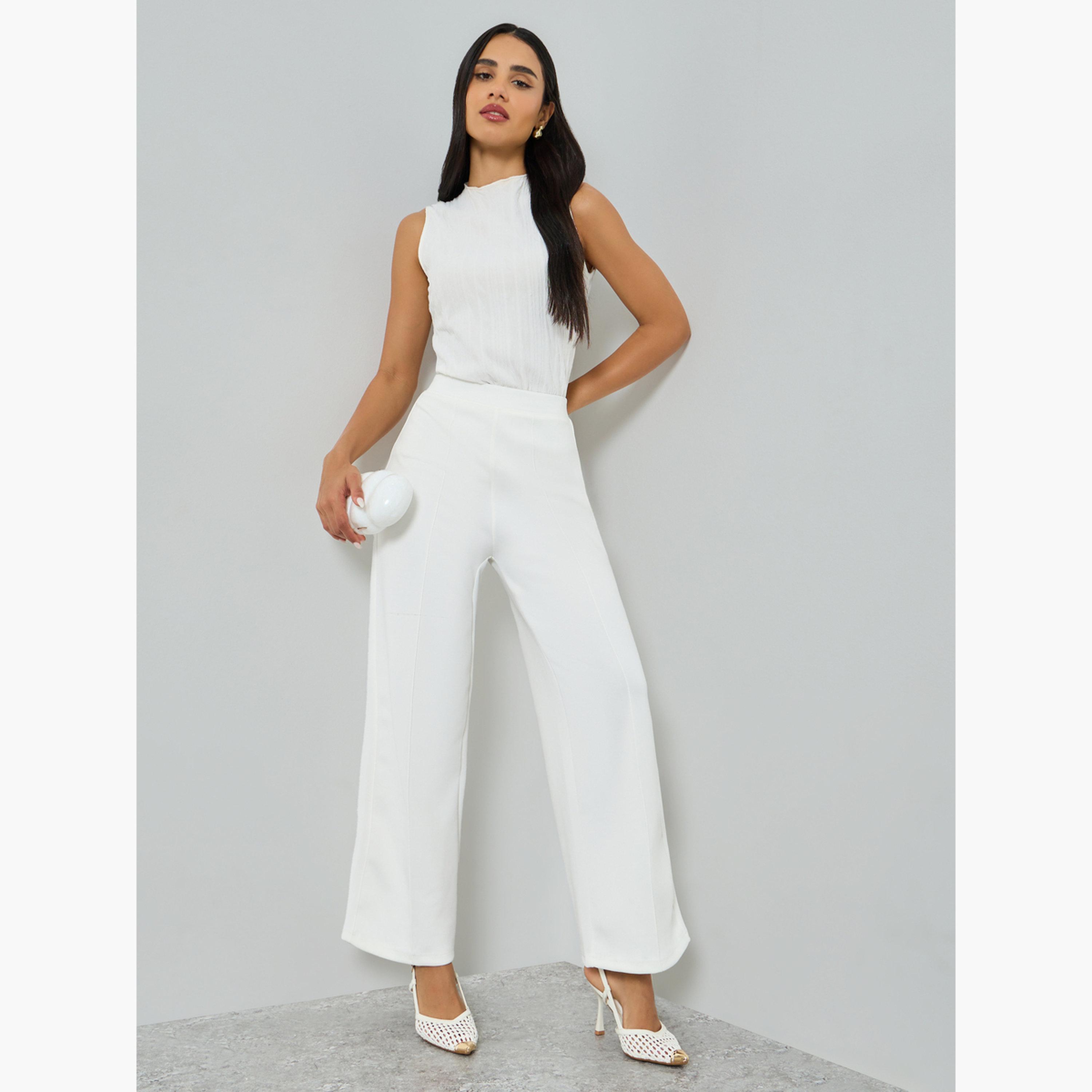 Styli Off White Wide Leg Scuba Pants-women-clothing-bottoms-trousers-image-2