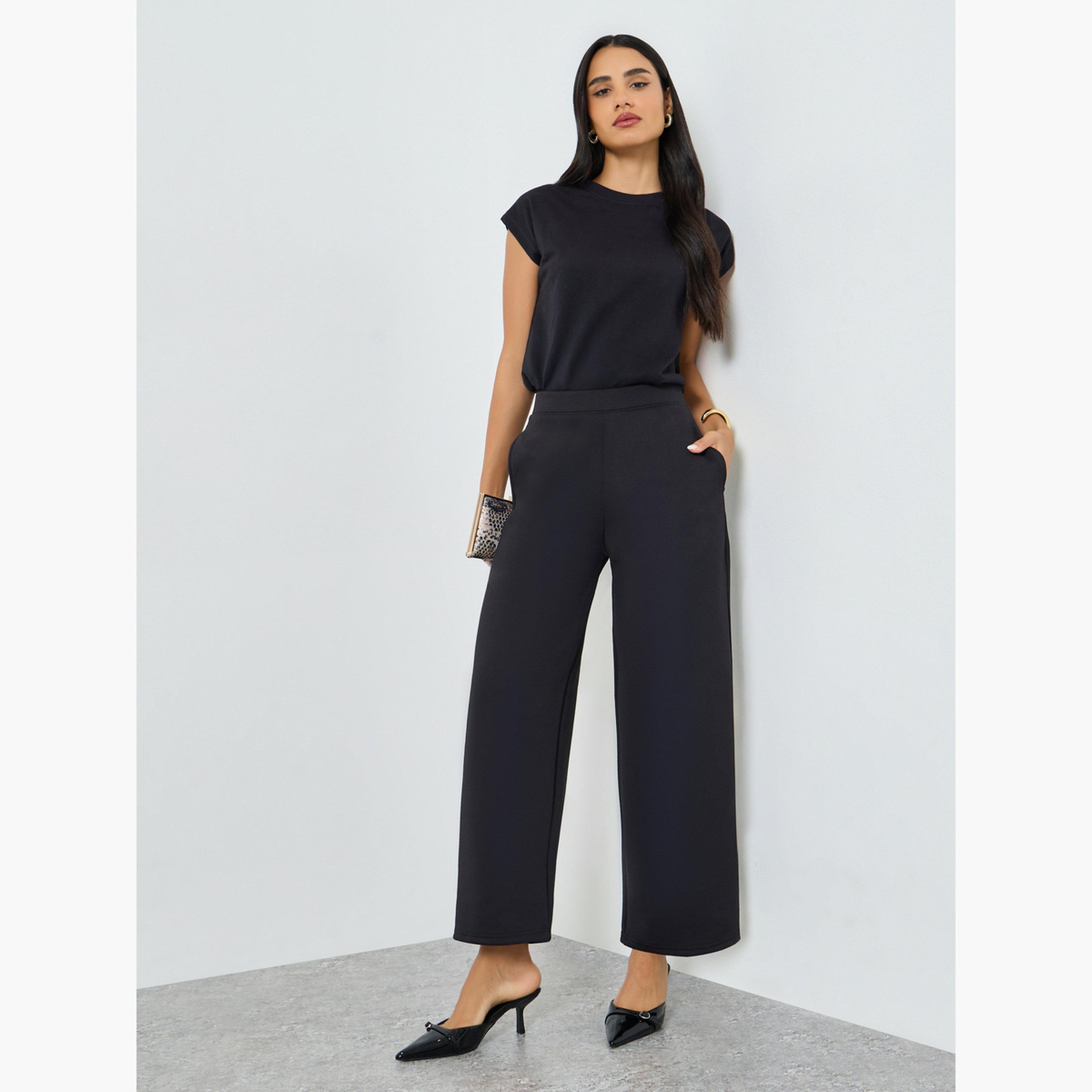 بنطال سكوبا بقصة أرجل مستقيمة-women-clothing-bottoms-trousers-image-2