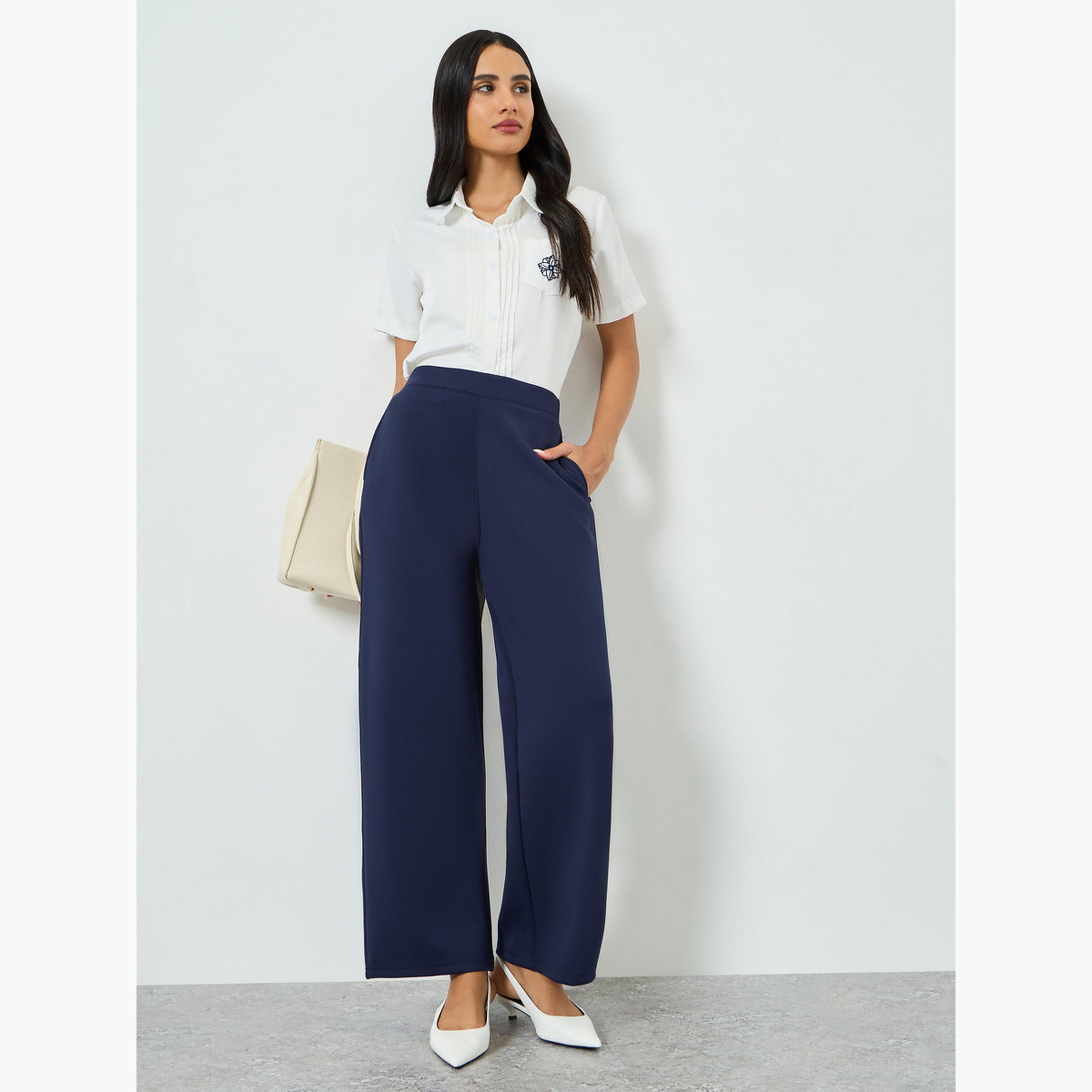 بنطال سكوبا بقصة أرجل مستقيمة-women-clothing-bottoms-trousers-image-2