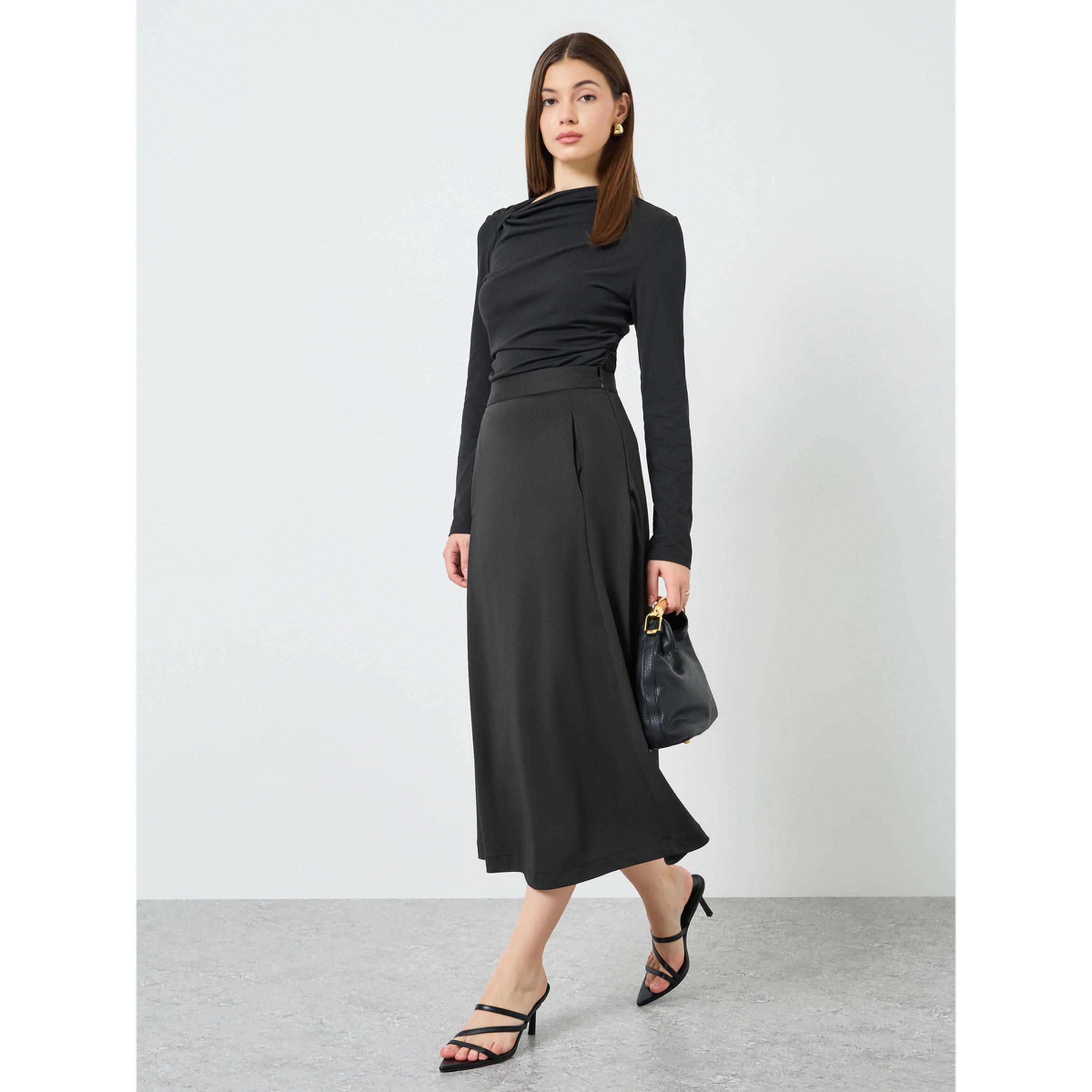 تنورة ميدي رسمية مع جيب جانبي-women-clothing-bottoms-skirts-image-2