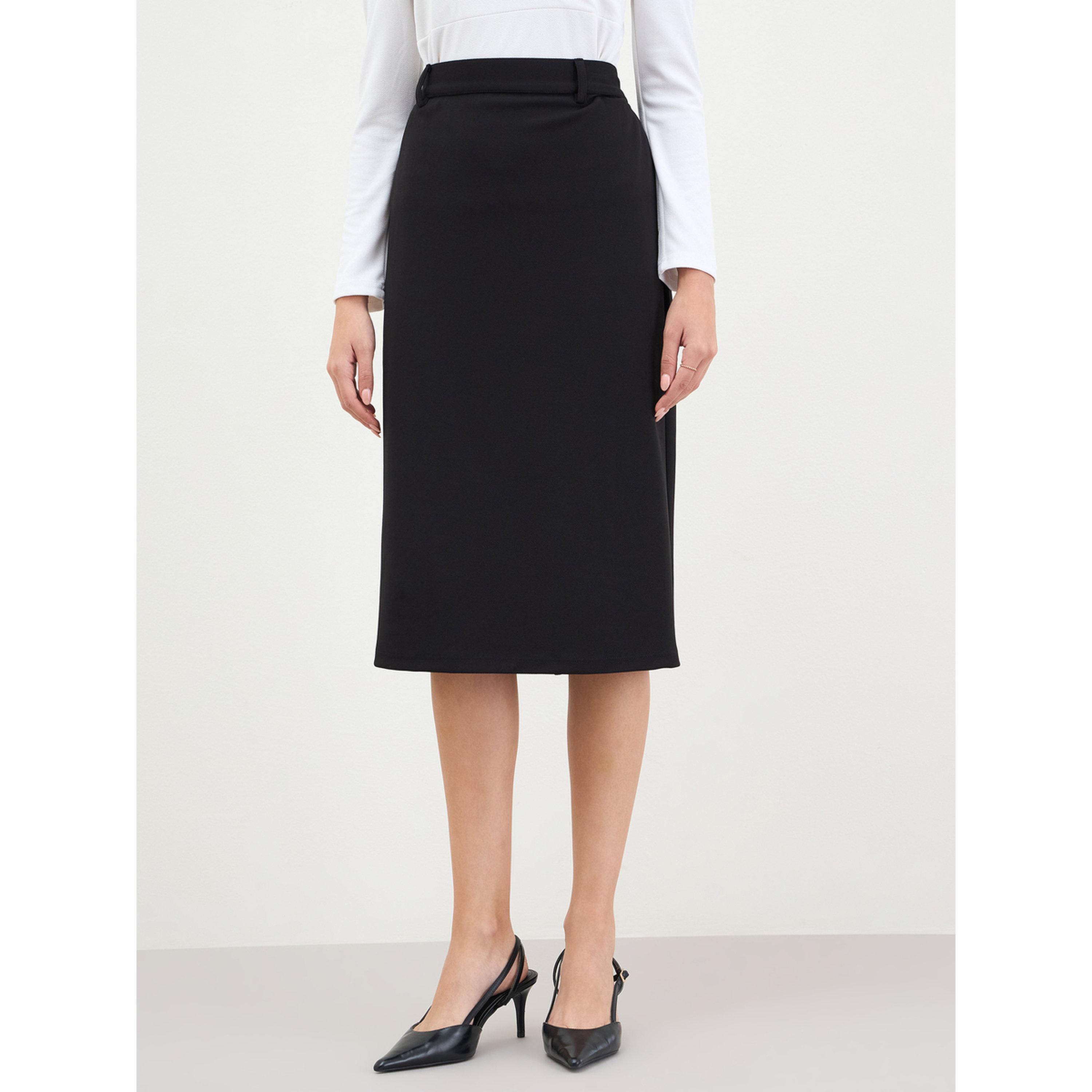 تنورة ميدي ضيقة بفتحة خلفية-women-clothing-bottoms-skirts-image-1