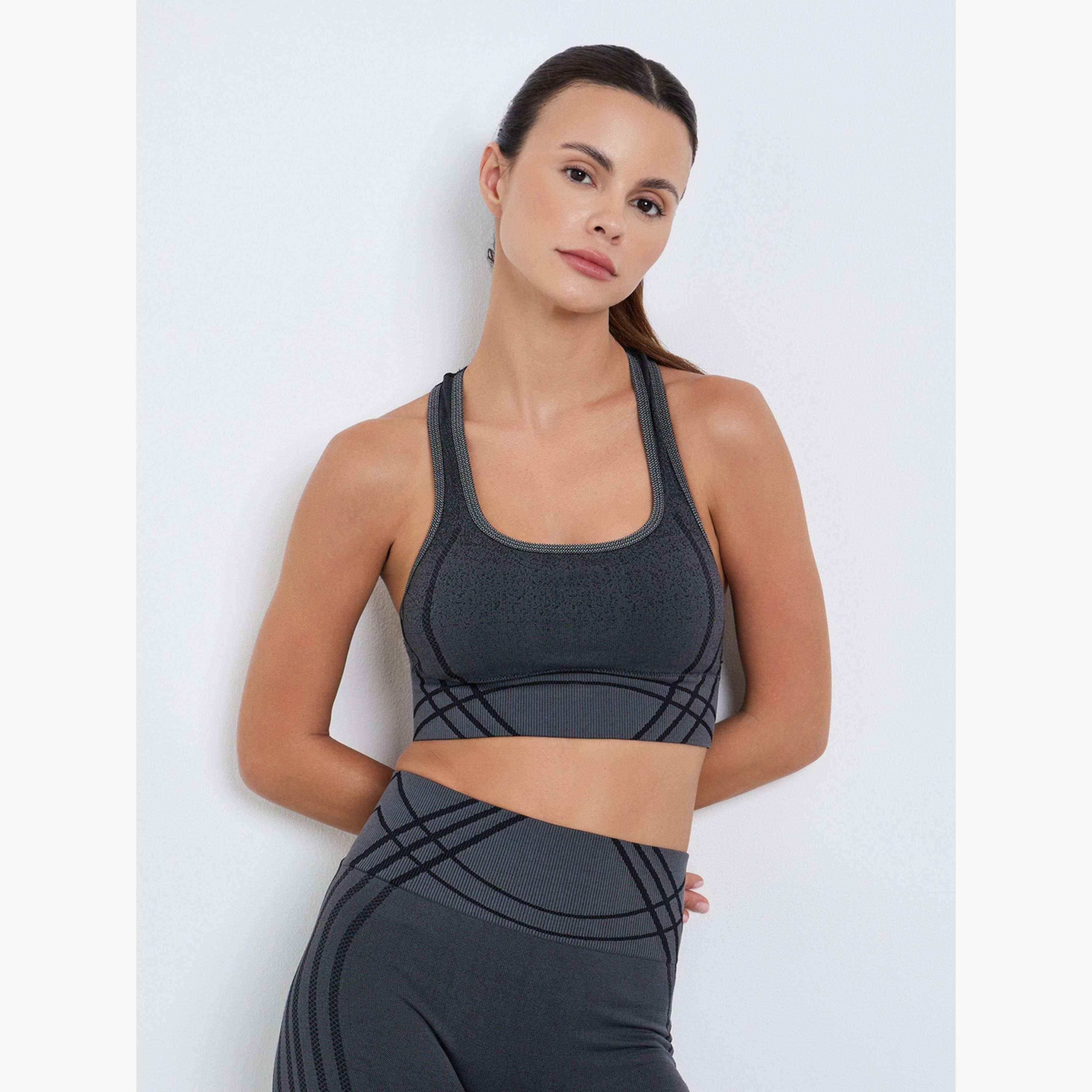 Styli Tonal Jacquard Racerback Sports Bra and Broad Waist Leggings Set-women-clothing-sportswearandactivewear-trackpantsandtracksuits-image-5