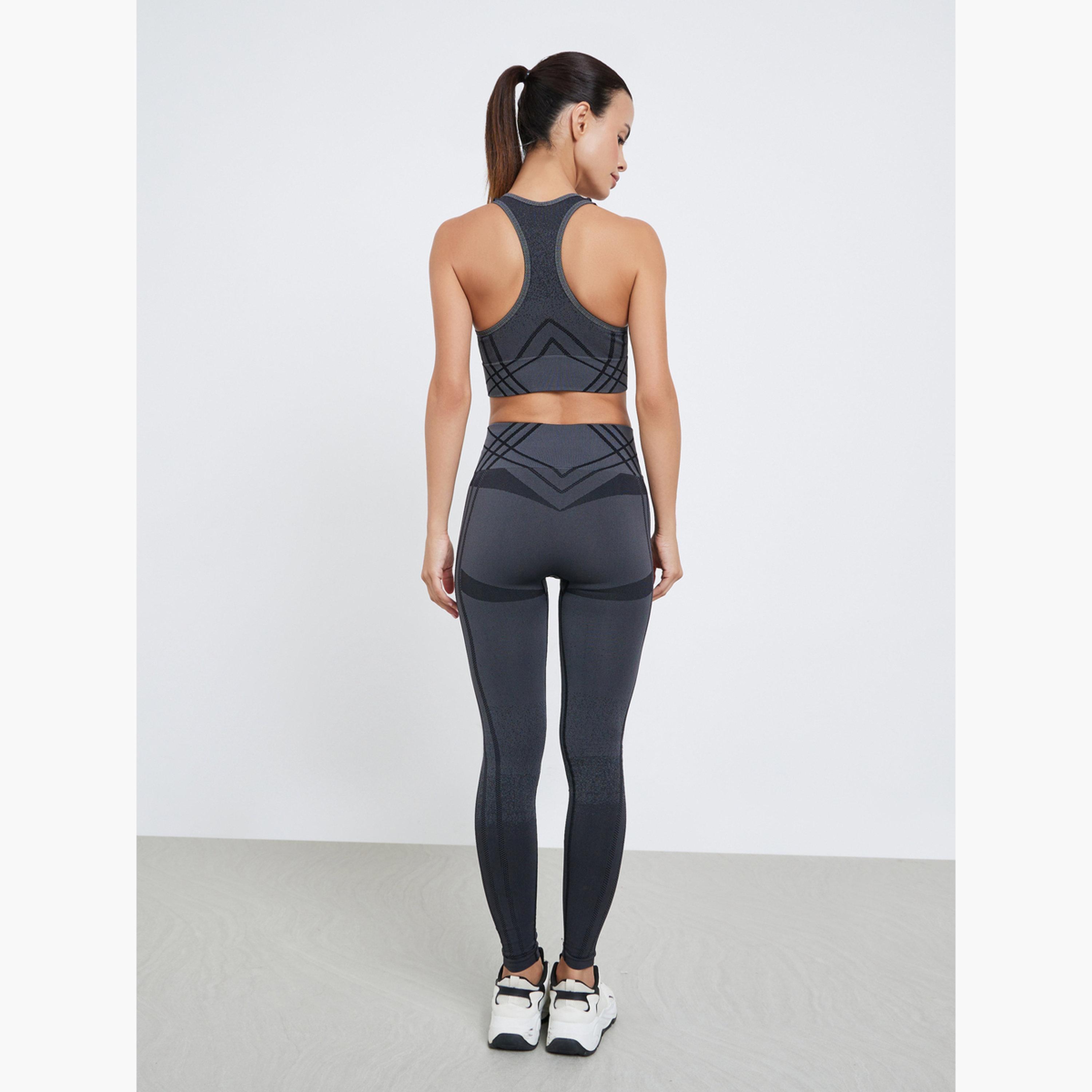 Styli Tonal Jacquard Racerback Sports Bra and Broad Waist Leggings Set-women-clothing-sportswearandactivewear-trackpantsandtracksuits-image-6