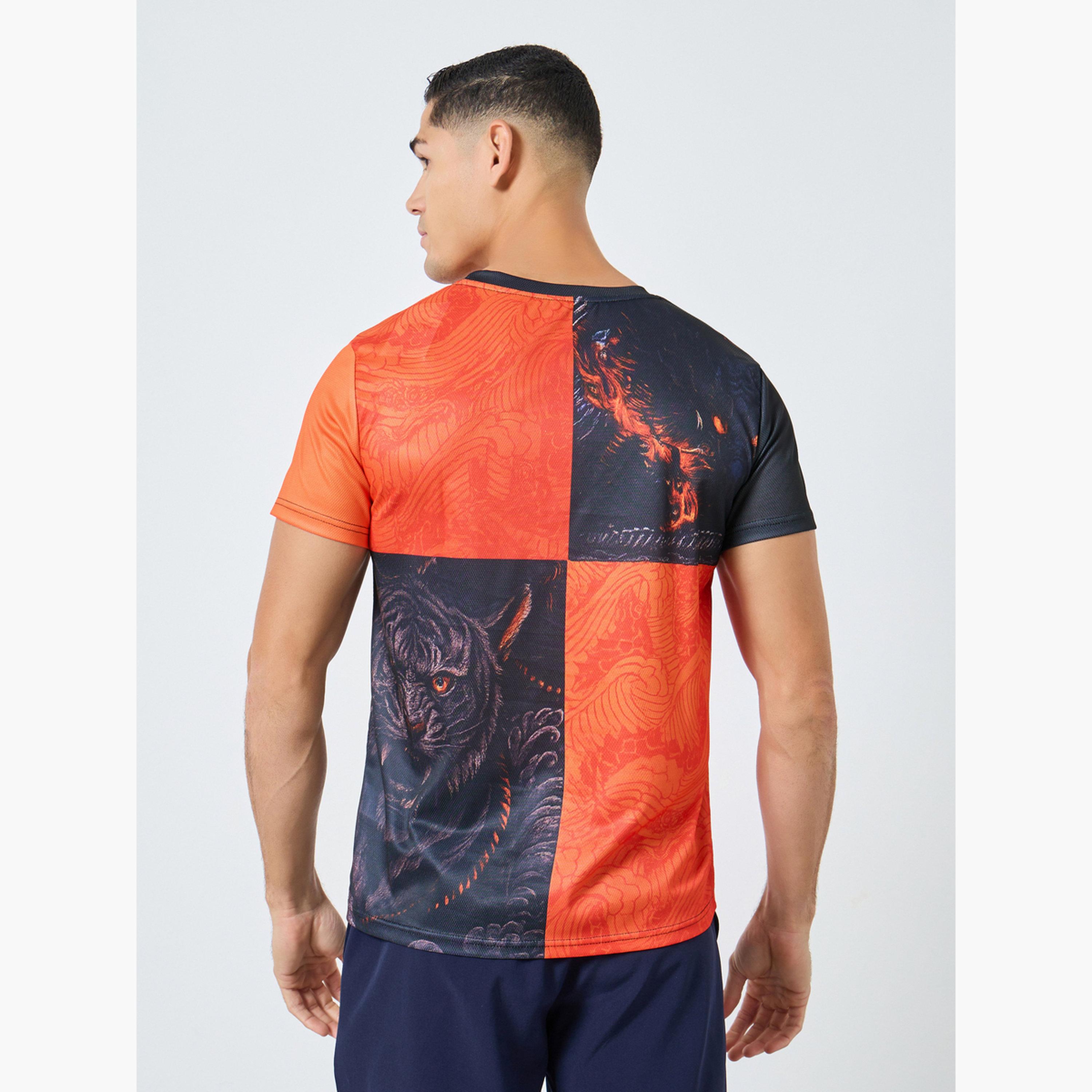 Take Two Men Color Block Logo Print Sports T-Shirt-men-clothing-sportswearandactivewear-tshirtsandpolos-image-3