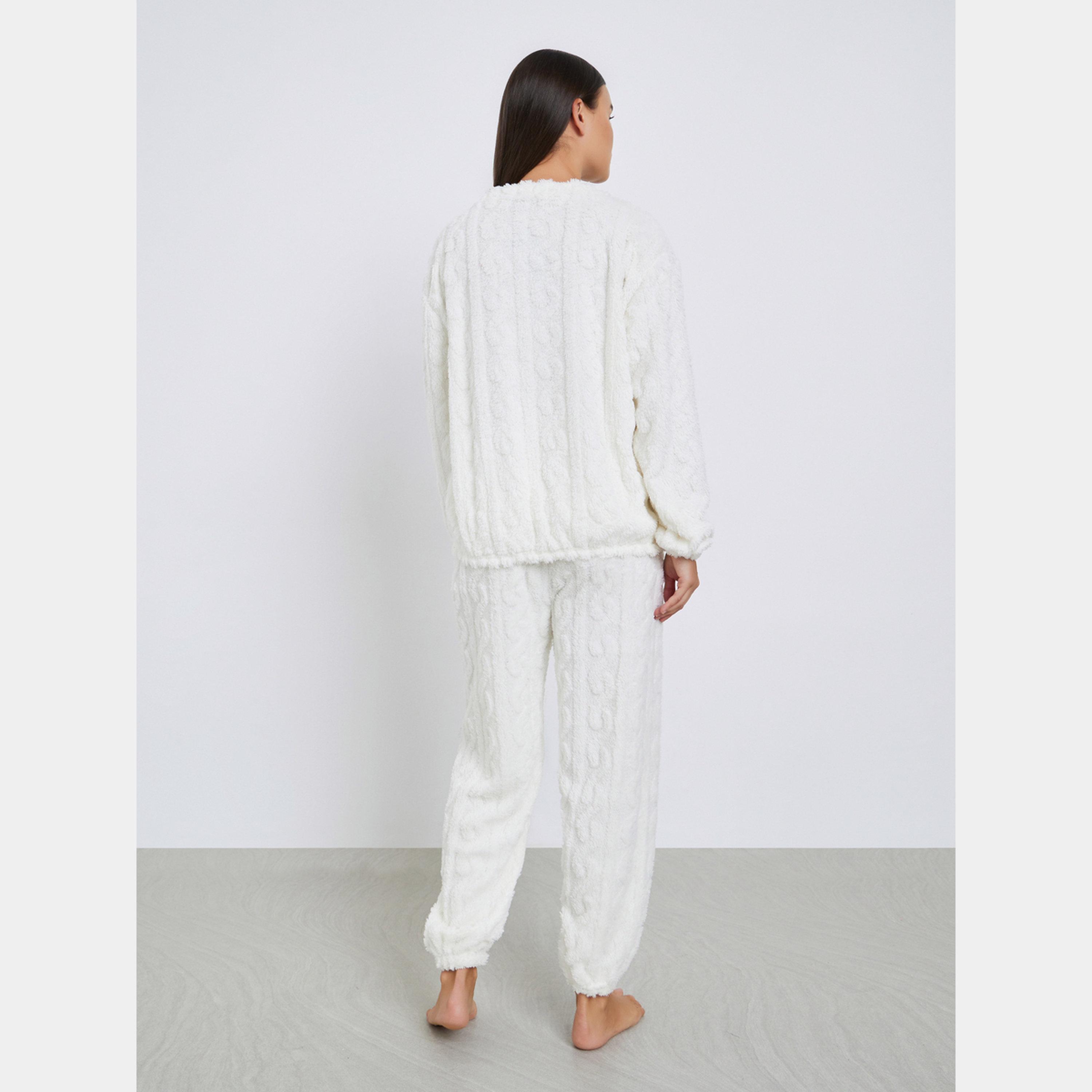 ستايلي - بيجاما قميص بأكمام طويلة صوف الكابلي-women-clothing-nightwear-pyjamas-longsets-image-6