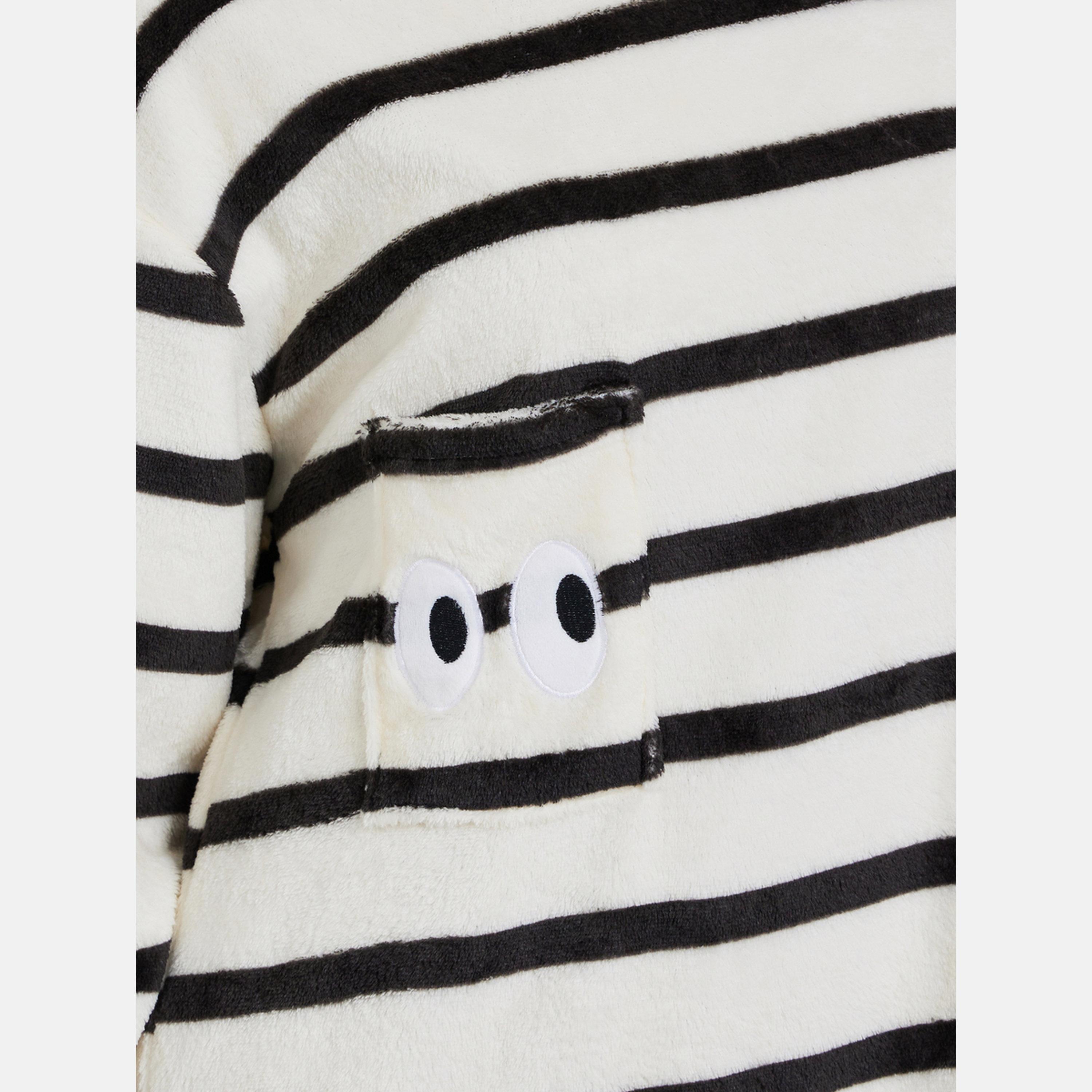 Styli Stripe Embroidered Pocket Detail Nightdress-women-clothing-nightwear-nighties-image-3