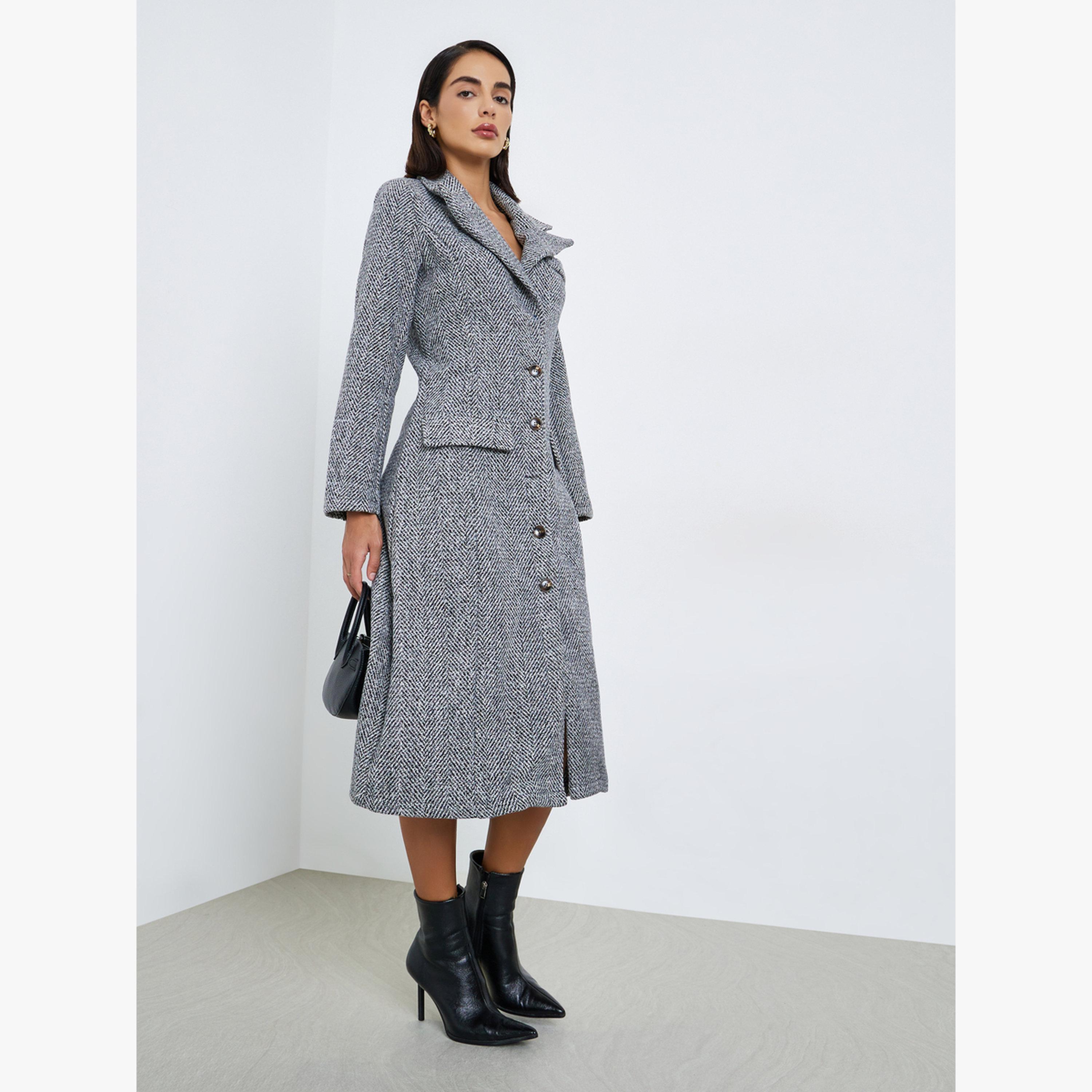 فستان بليزر ميدي بمظهر تويد-women-clothing-dresses-image-3