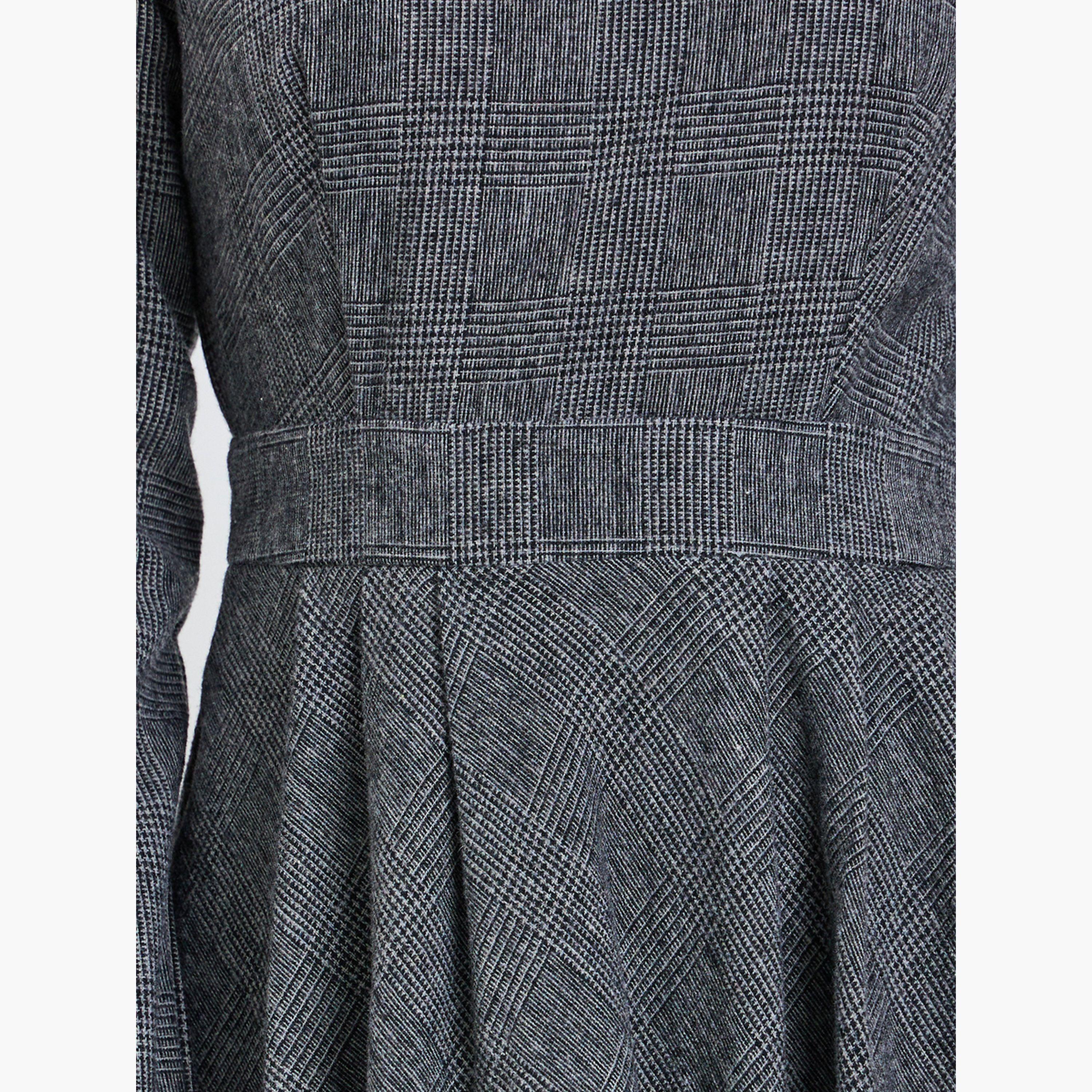 Styli Checked Long Sleeves A-Line Midi Dress-women-clothing-dresses-image-5