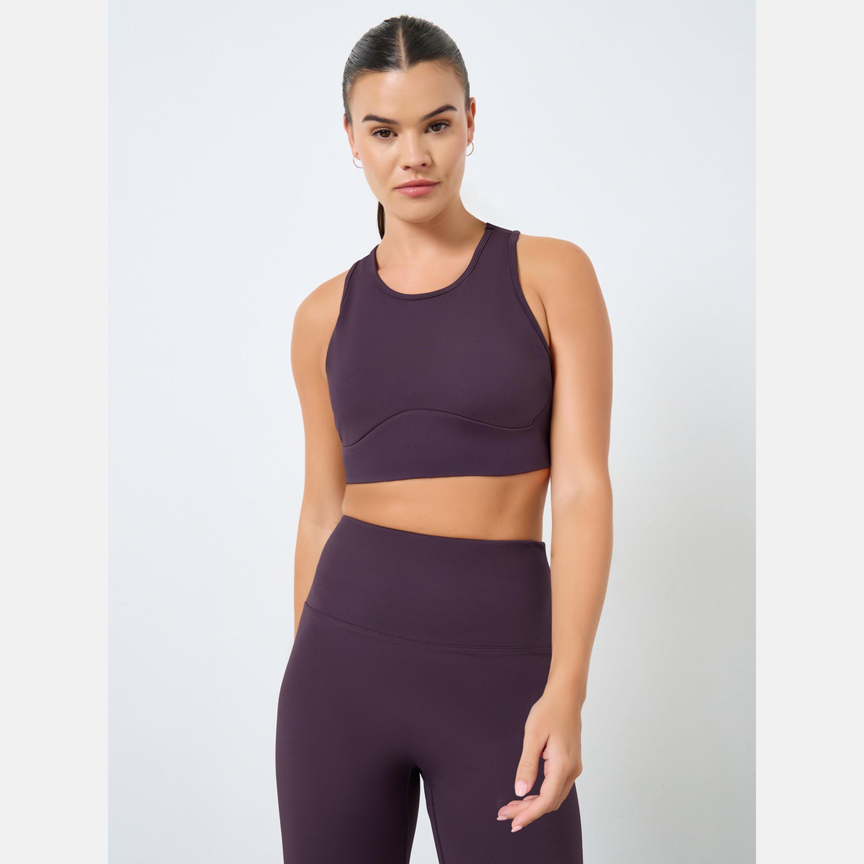 ستايلي - حمالة صدر بظهر متقاطع بتقنية الكونتور مع ليقنز/ فيزون مرن عالي الخصر-women-clothing-sportswearandactivewear-trackpantsandtracksuits-image-2