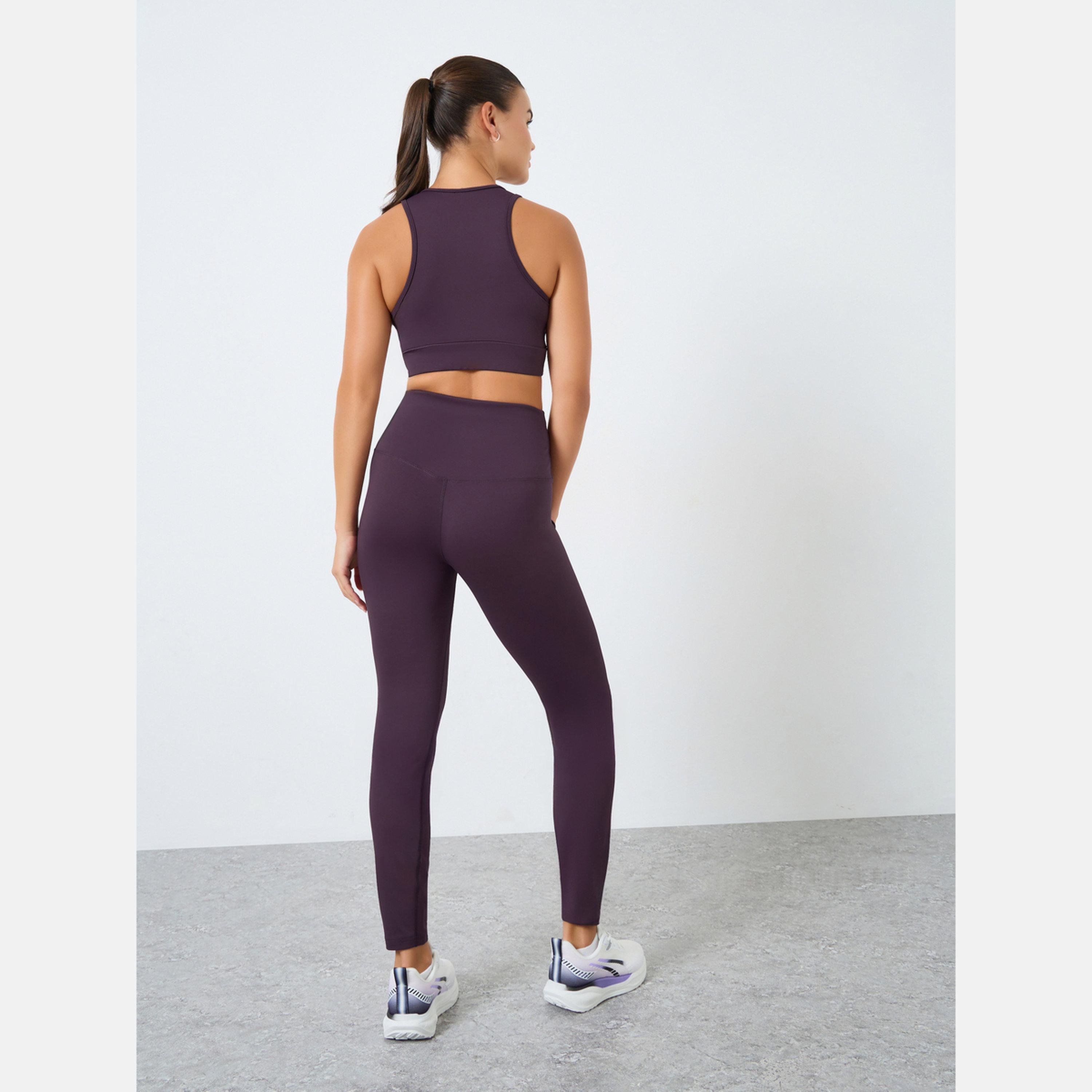 ستايلي - حمالة صدر بظهر متقاطع بتقنية الكونتور مع ليقنز/ فيزون مرن عالي الخصر-women-clothing-sportswearandactivewear-trackpantsandtracksuits-image-4