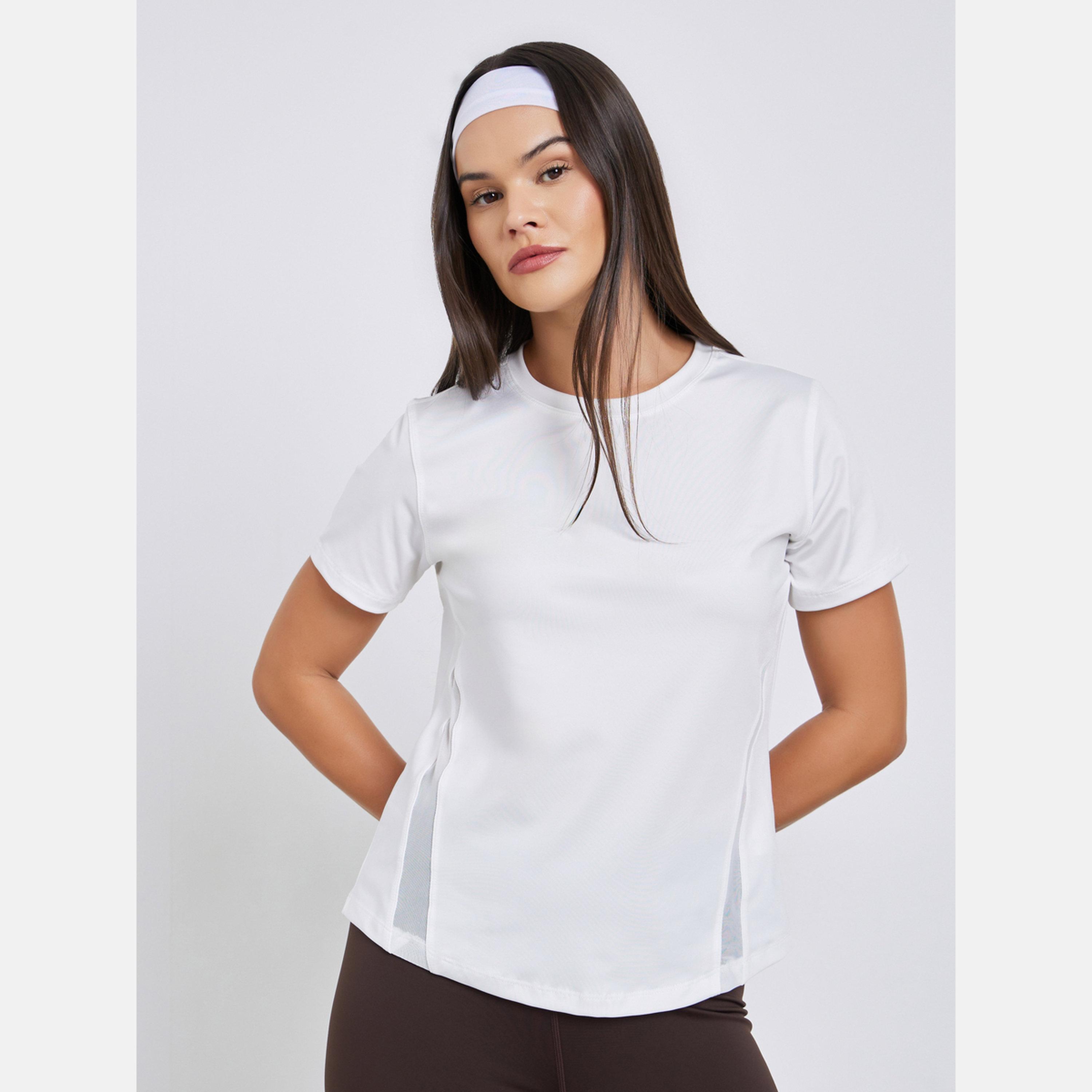 Styli Back Laser Cut Detail Mesh Panel Top-women-clothing-sportswearandactivewear-tshirtsandvests-image-1