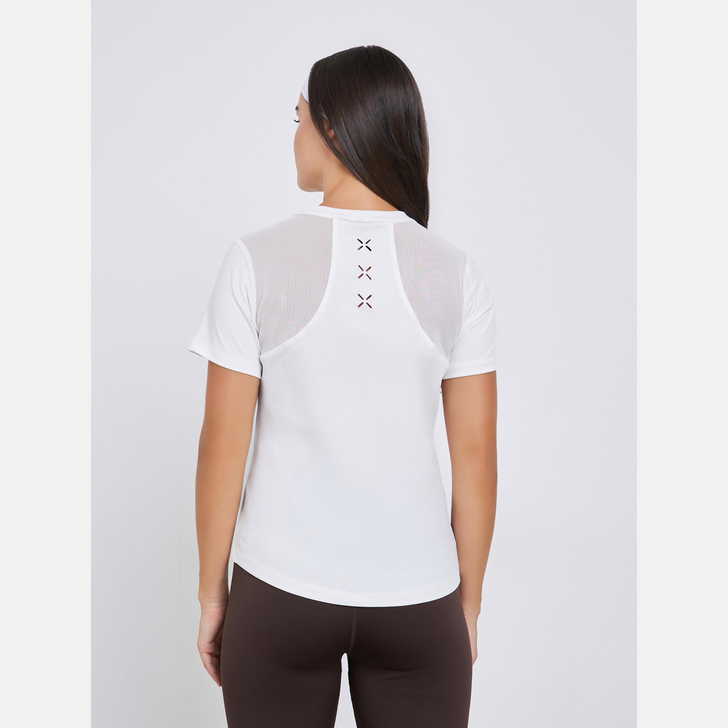 Styli Back Laser Cut Detail Mesh Panel Top-women-clothing-sportswearandactivewear-tshirtsandvests-image-4
