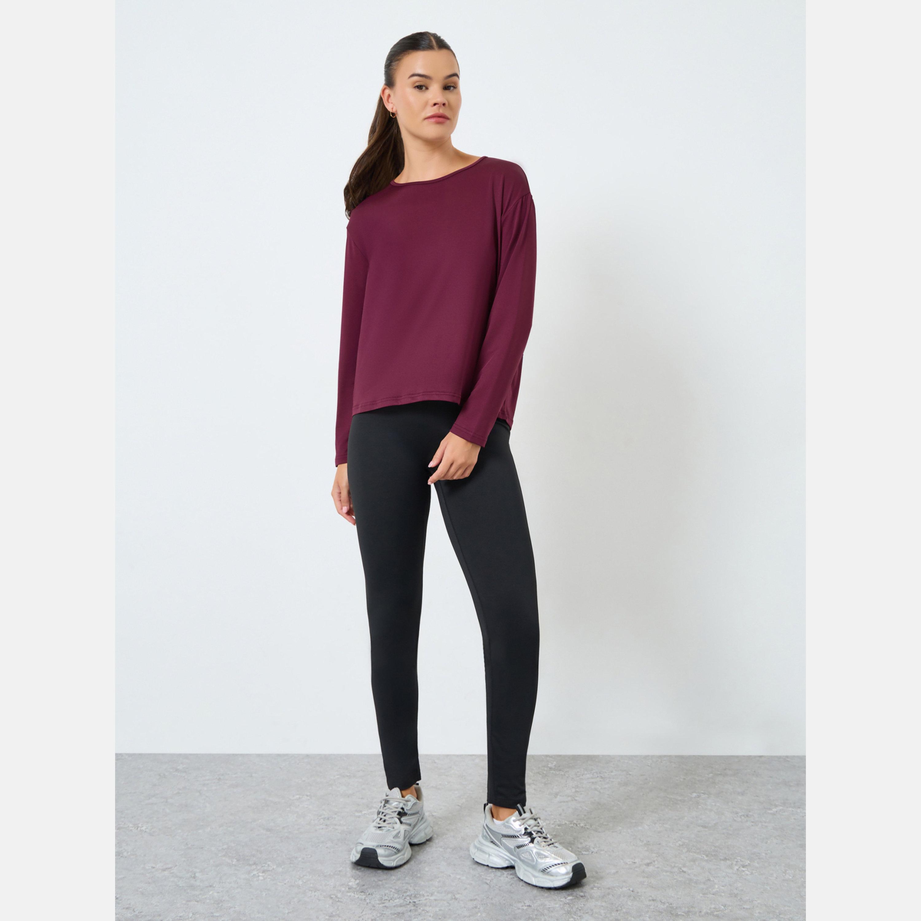 Styli Back Seam Panel Long Sleeves Top-women-clothing-sportswearandactivewear-tshirtsandvests-image-1