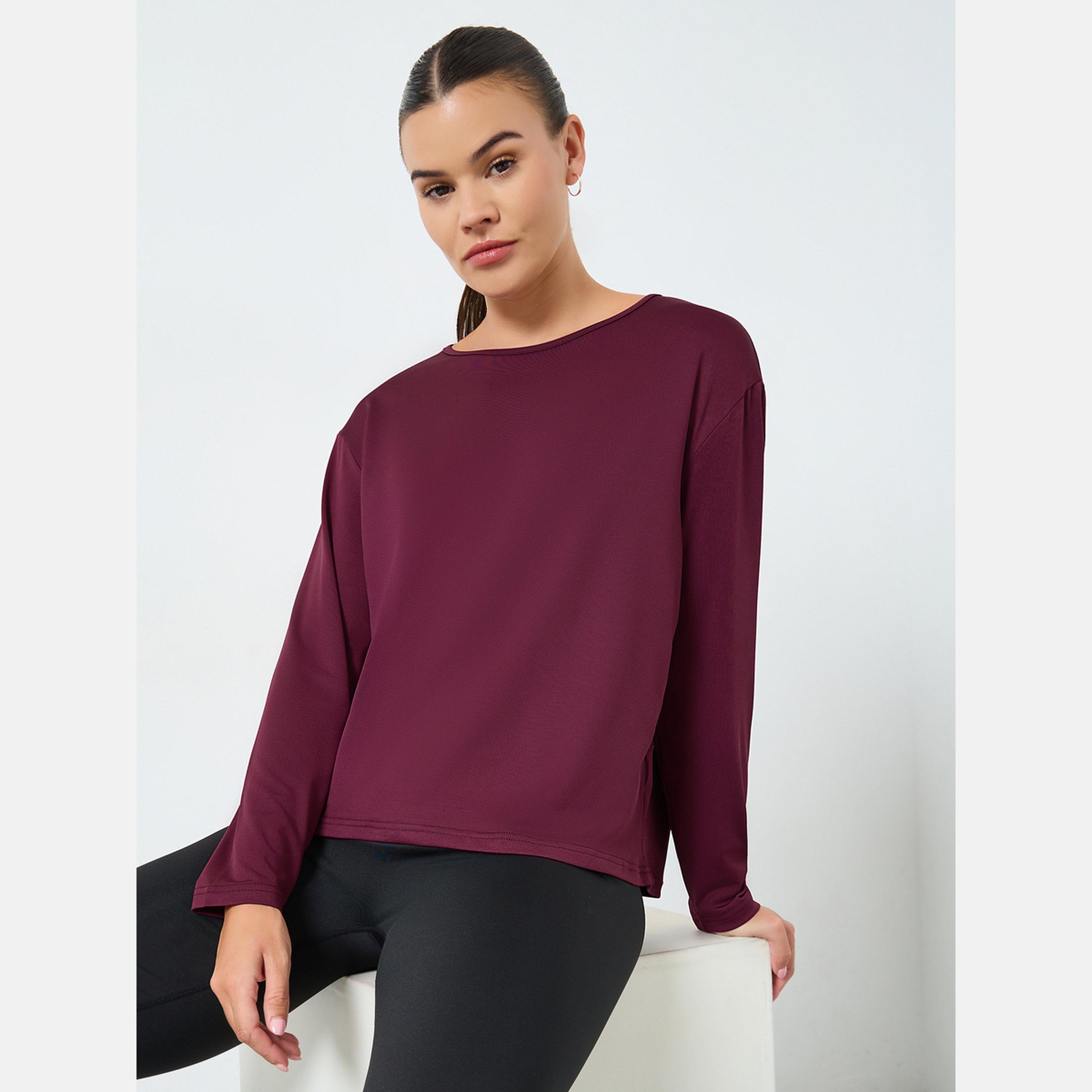 Styli Back Seam Panel Long Sleeves Top-women-clothing-sportswearandactivewear-tshirtsandvests-image-2
