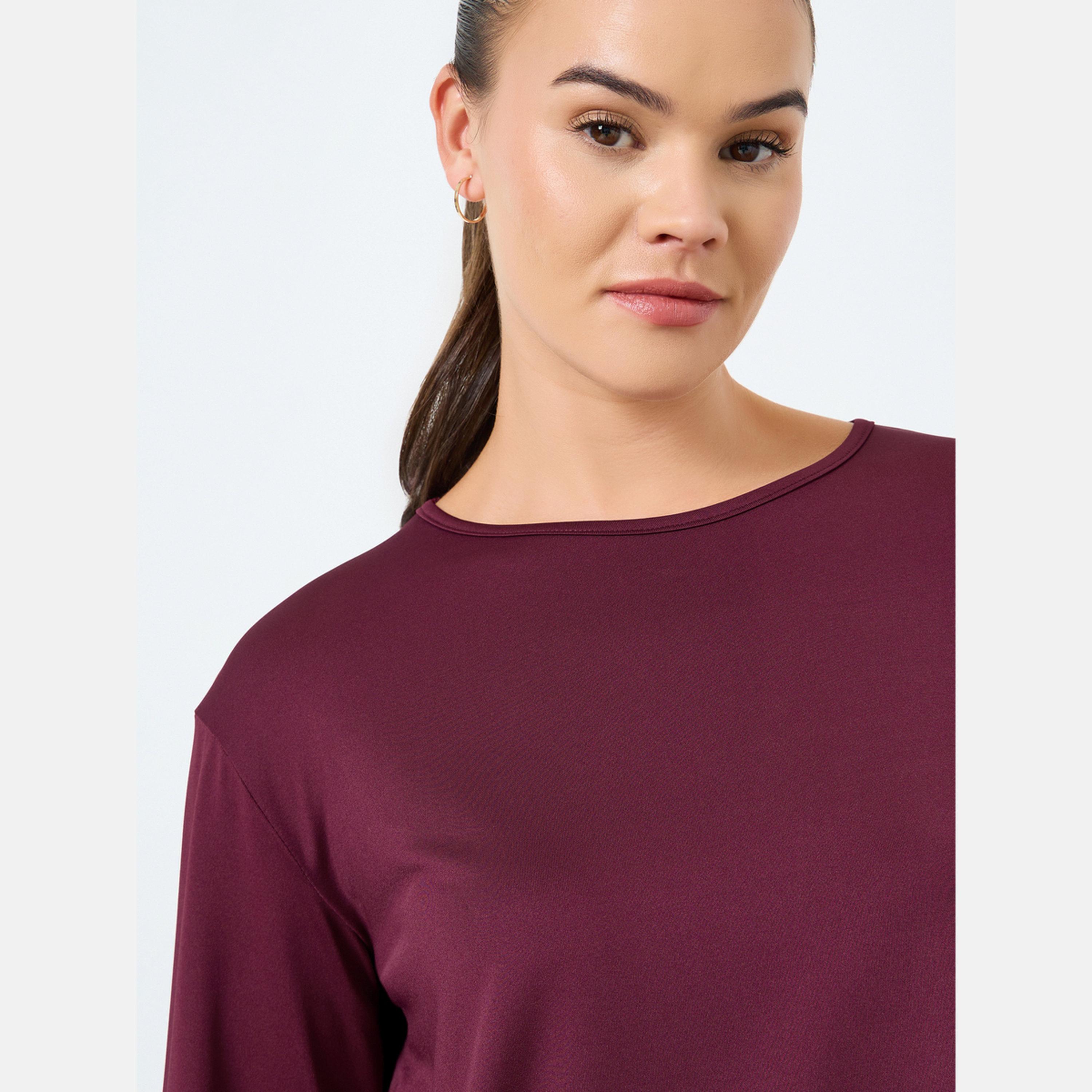 ستايلي - بلوزة بأكمام طويلة ولوحة درزة خلفية-women-clothing-sportswearandactivewear-tshirtsandvests-image-3
