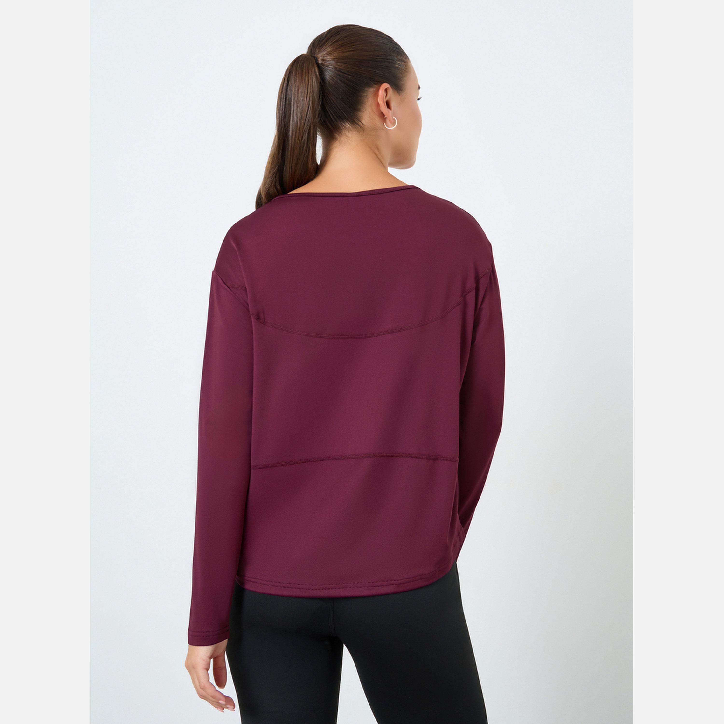 ستايلي - بلوزة بأكمام طويلة ولوحة درزة خلفية-women-clothing-sportswearandactivewear-tshirtsandvests-image-4