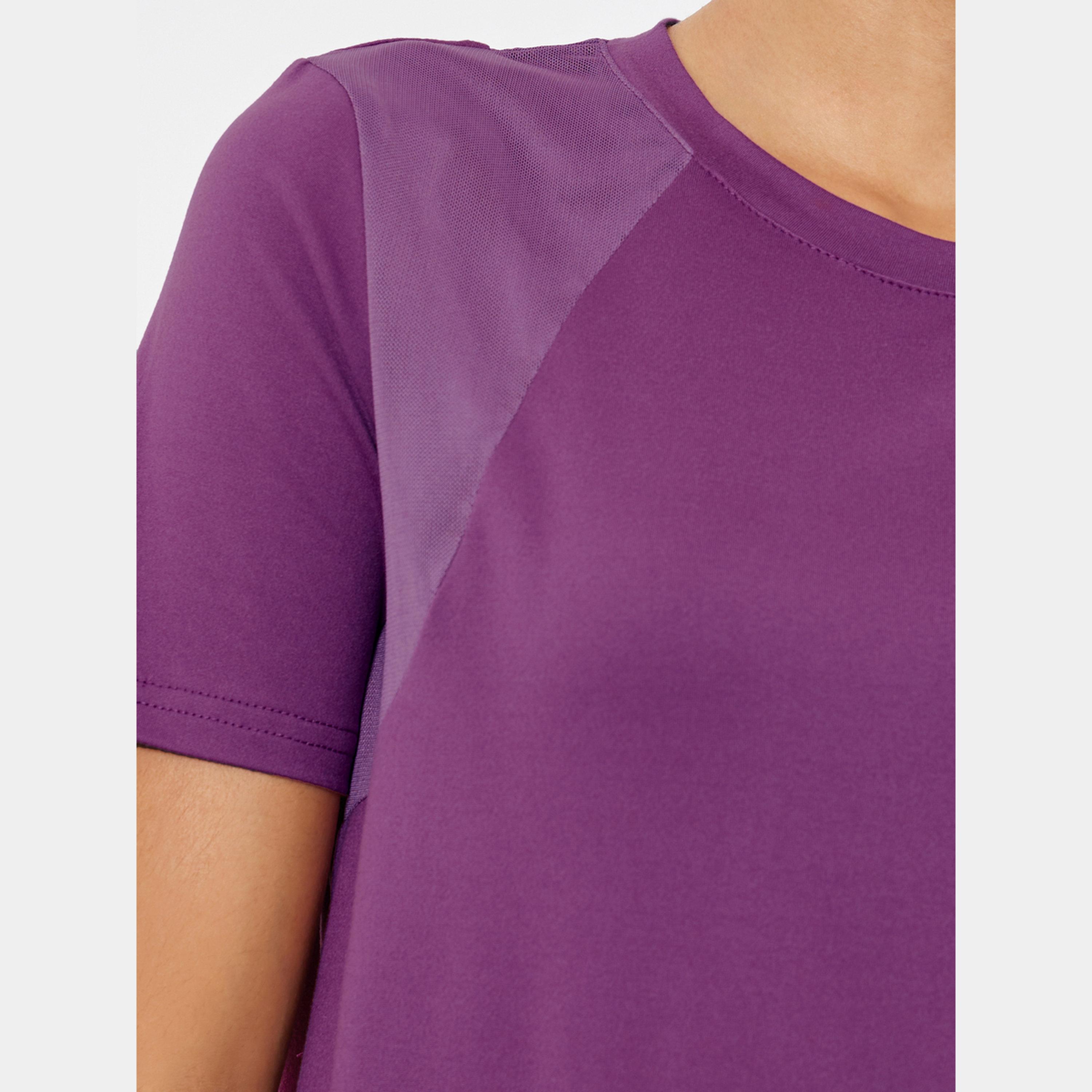 Styli Mesh Insert and Back Split Short Sleeve Top-women-clothing-sportswearandactivewear-tshirtsandvests-image-4