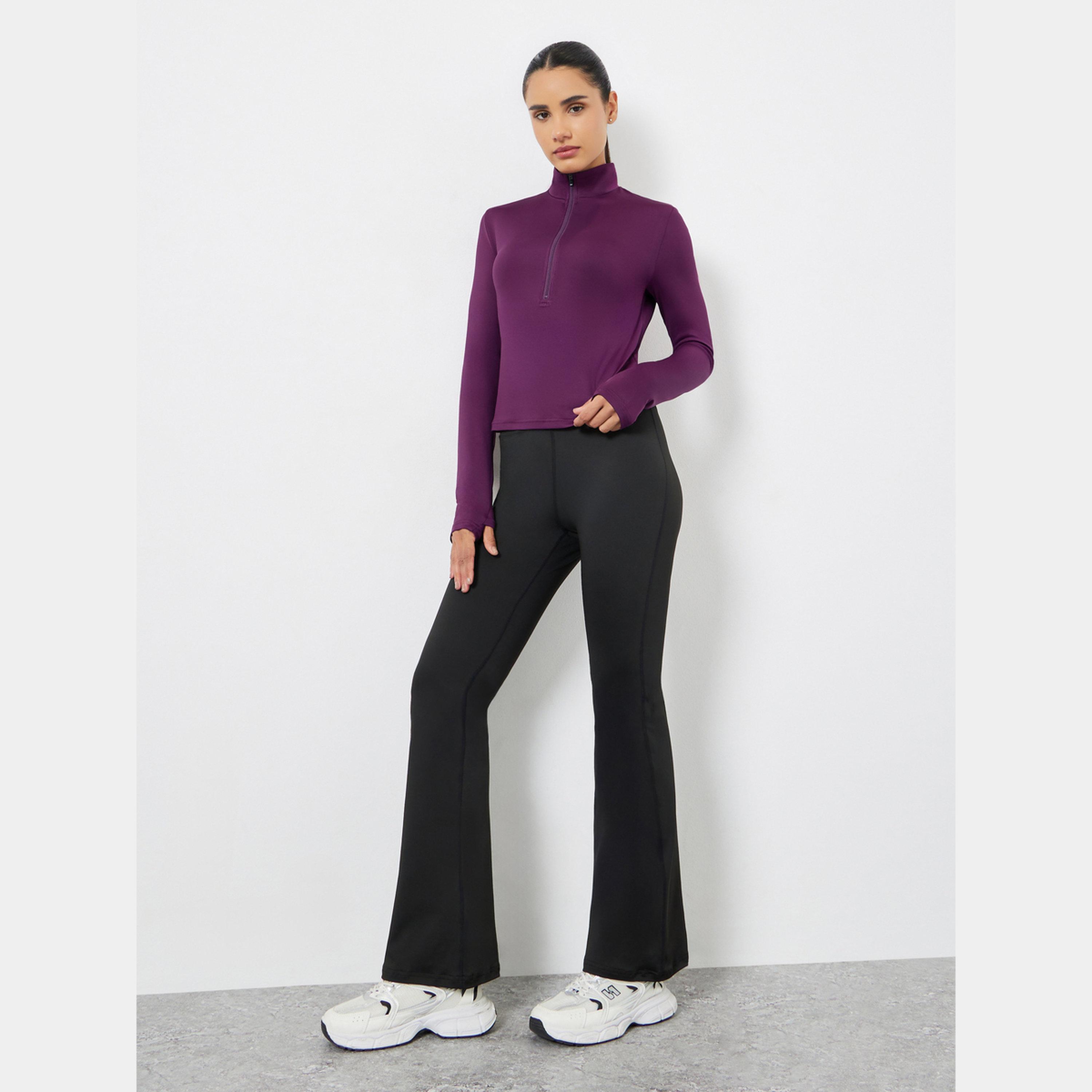 Styli Back Reflective Panel Half Zip Up Jacket-women-clothing-sportswearandactivewear-coatsandjackets-jackets-image-2