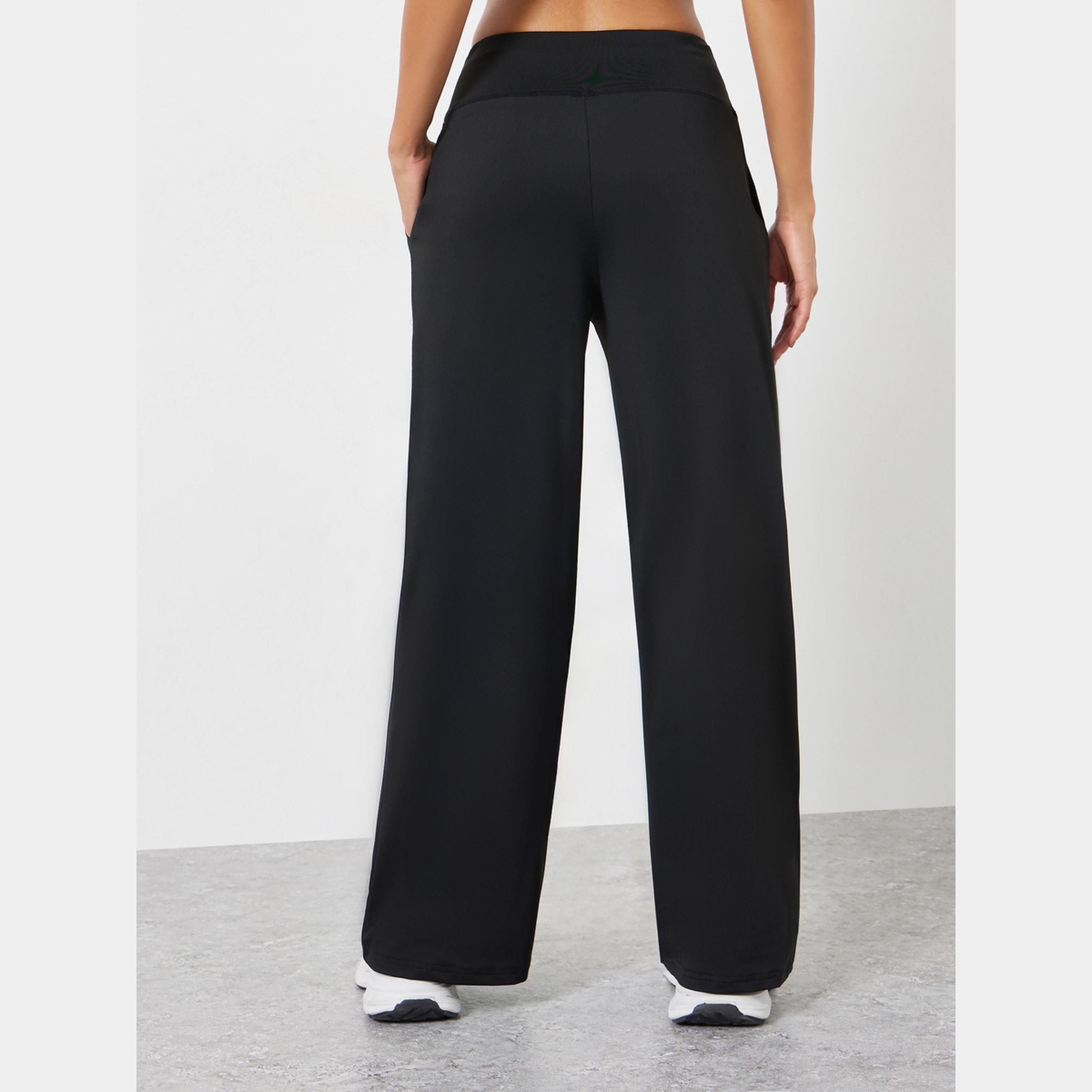 Styli Blac Broad Waist Tie Loose Straight Pants-sports-women-clothing-joggersandtrackpants-image-4